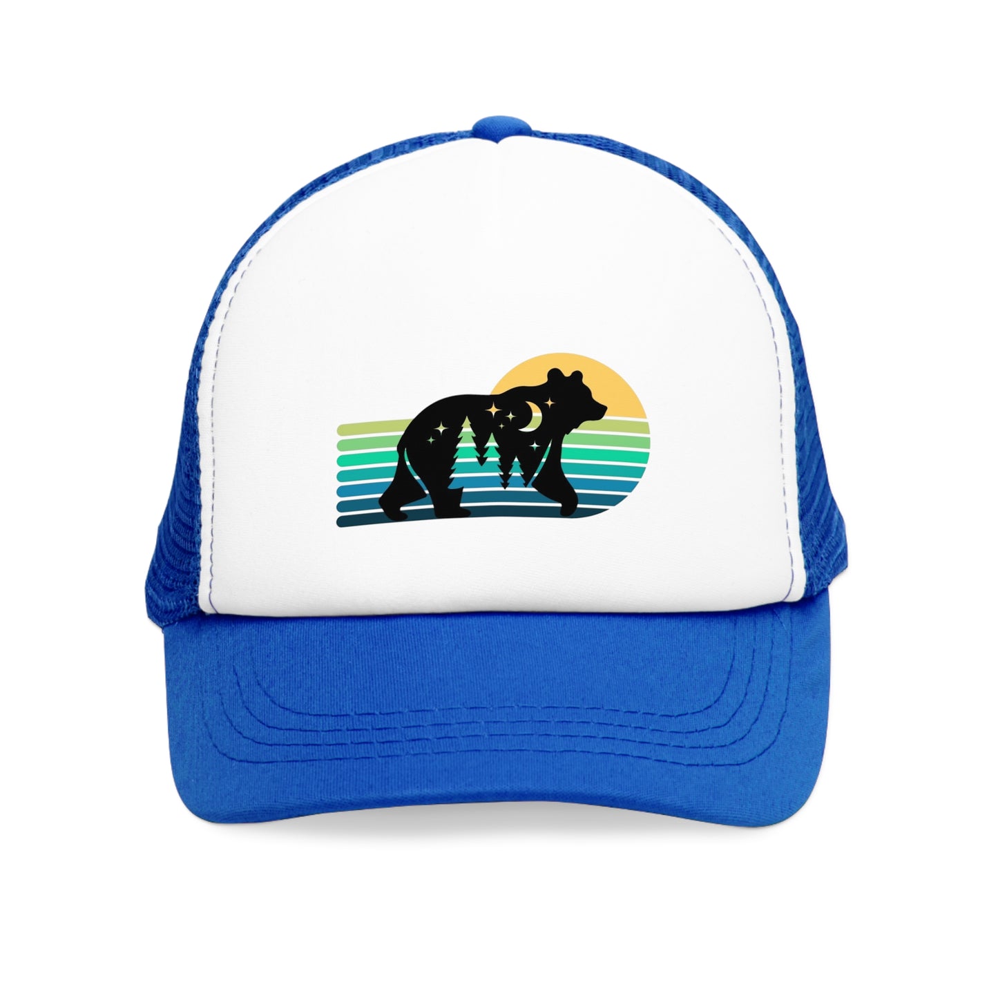 Bear Sunset, Retro Trucker Hat, His & Her Nature Lovers Gifts , Outdoor Accessory, Beer Lover Gift, Summer BBQ Essential