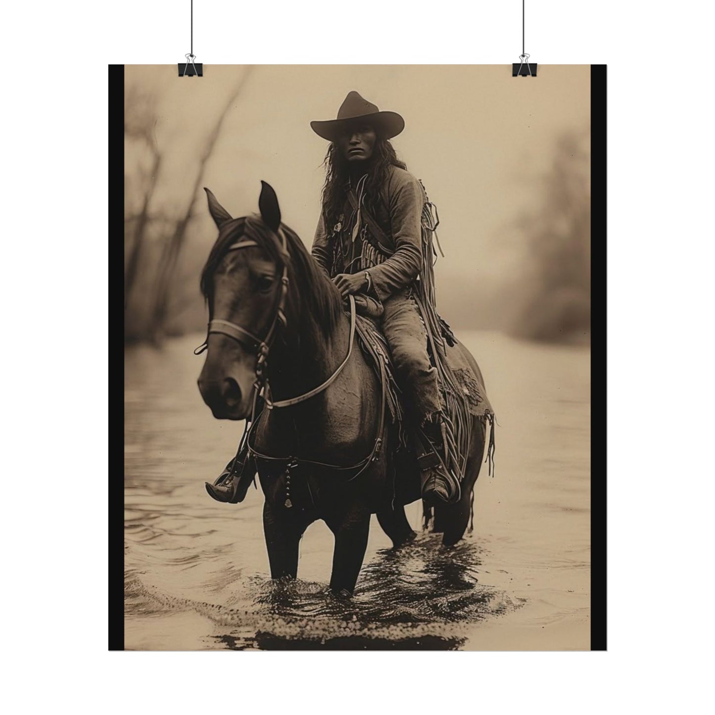 Ripples In Time – Western Textured Watercolor Matte Posters