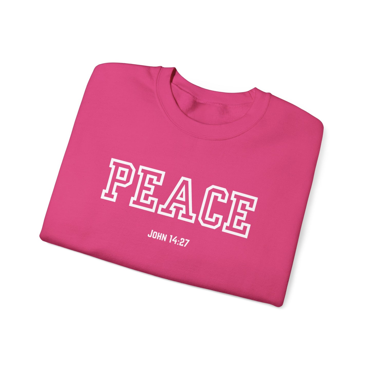 Unisex Peace Sweatshirt | Cozy Crewneck for Comfort, Faith & Hope | Perfect Gift for Family, Friends, and Holidays | Inspirational Apparel,