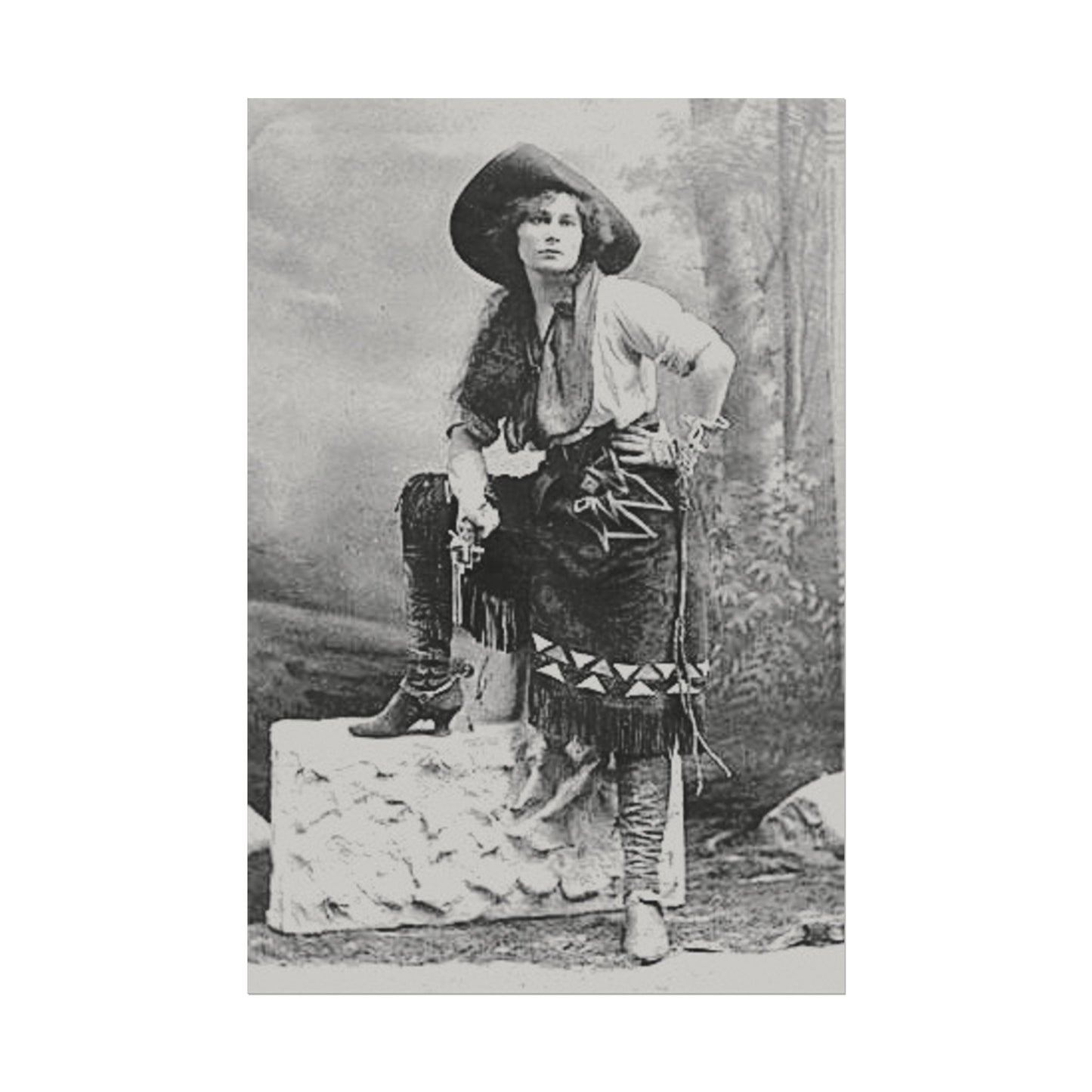 Wild Frontier Rose– Western Textured Watercolor Matte Posters