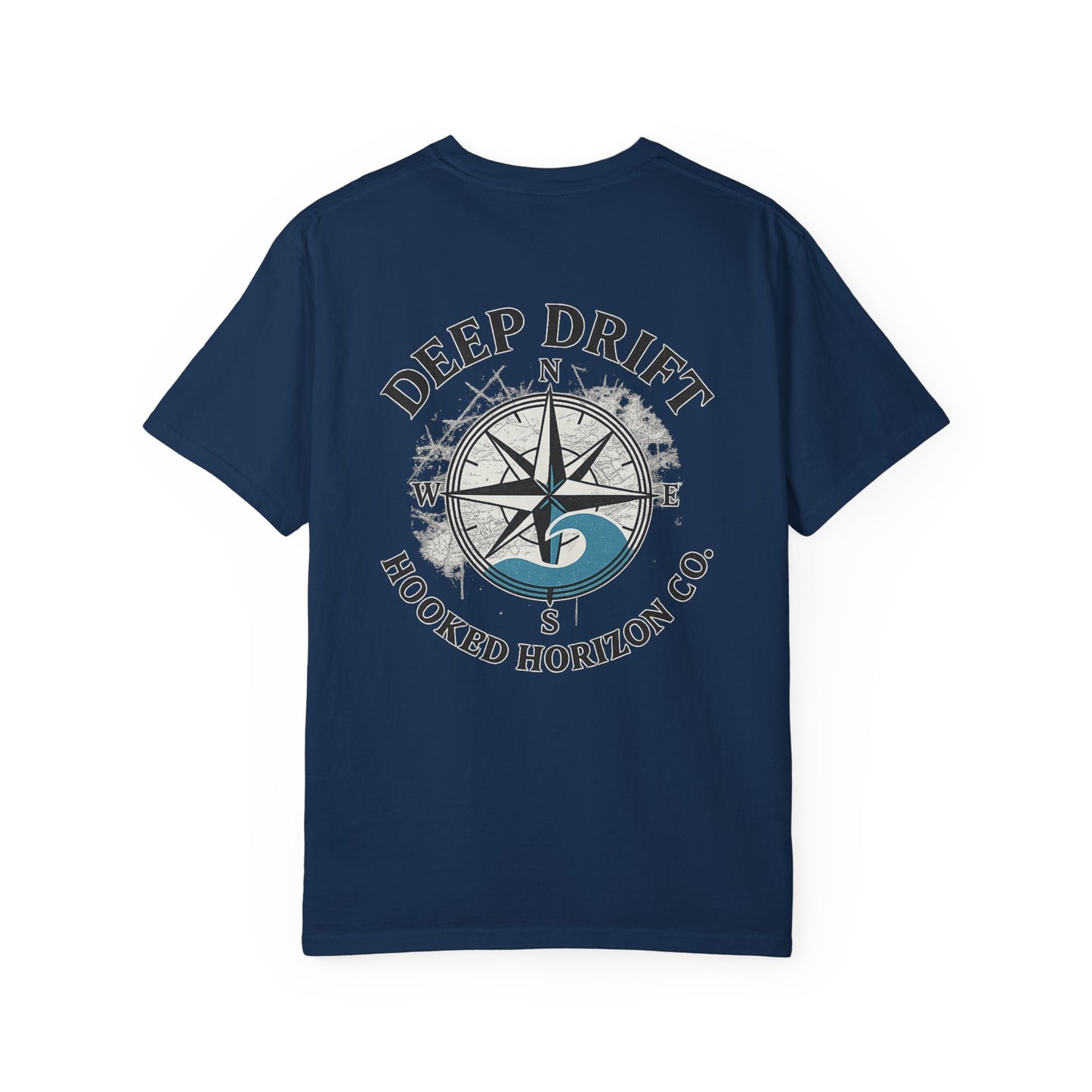 Wave Compass T-shirt, Hooked Horizon Co, Angler Gifts