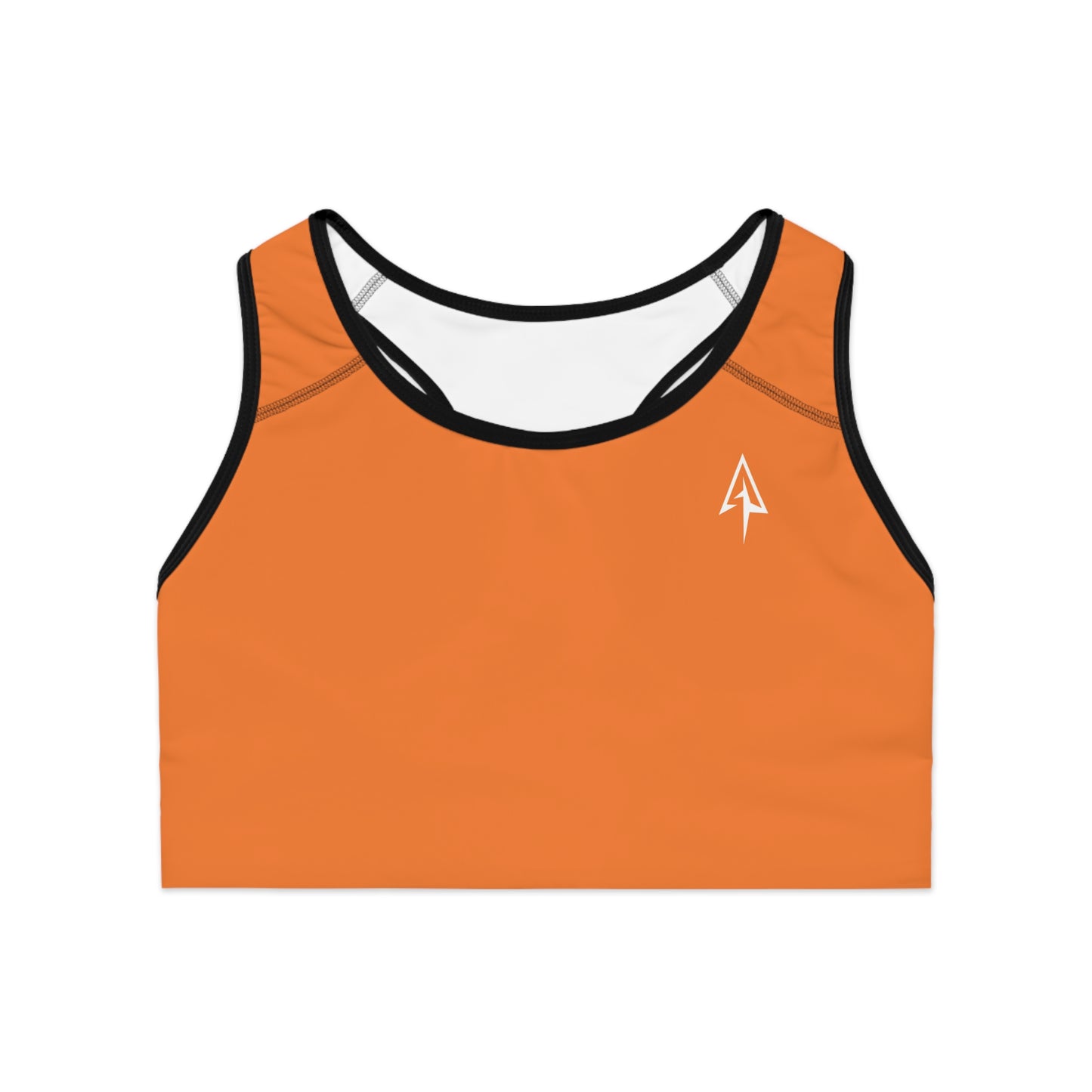 Arrow Ridge Sunset Orange Stylish Sports Bra for Active Women, Workout Top, Gym Essential, Fitness Apparel, Athleisure Wear, Yoga Gear