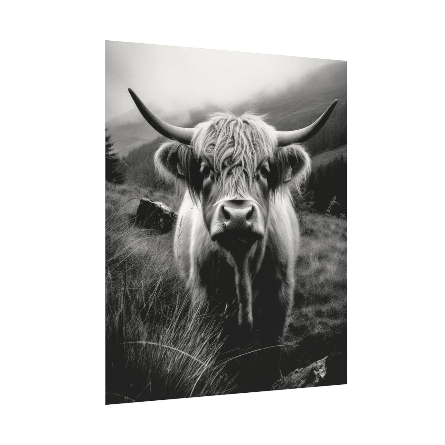 The Horned Guard – Western Textured Watercolor Matte Posters