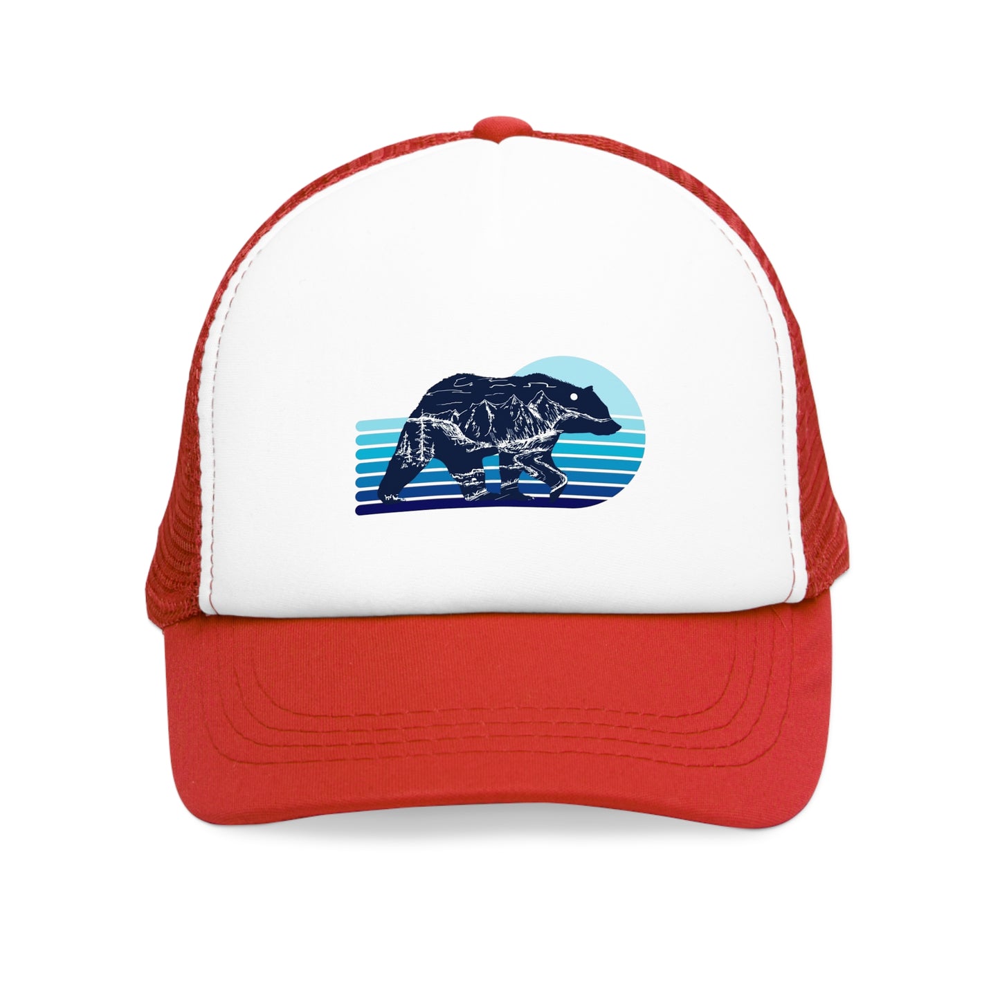 Blue Bear Sunset, Retro Trucker Hat, His & Her Nature Lovers Gifts , Outdoor Accessory, Beer Lover Gift, Summer BBQ Essential