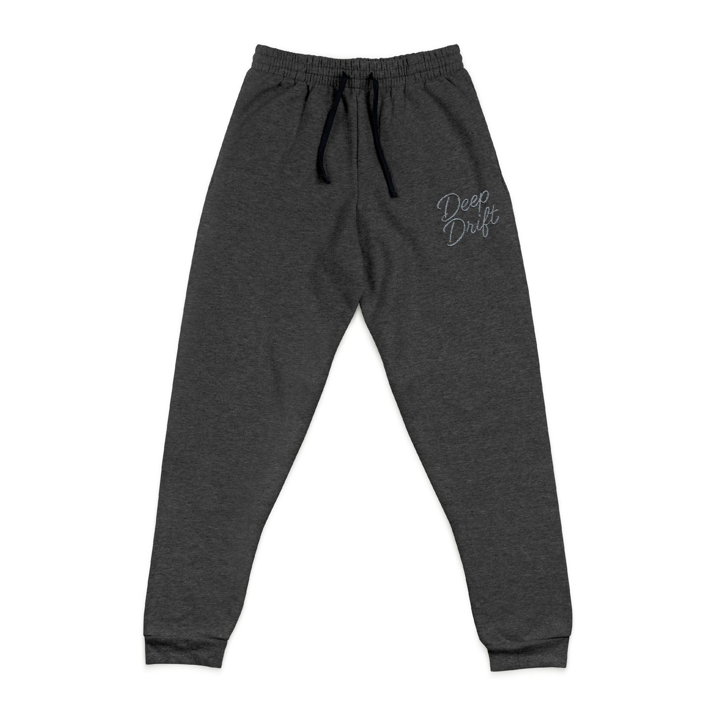 Deep Drift Embroidered 'Bone Daddy' Grey Joggers — Casual Comfort Sweatpants