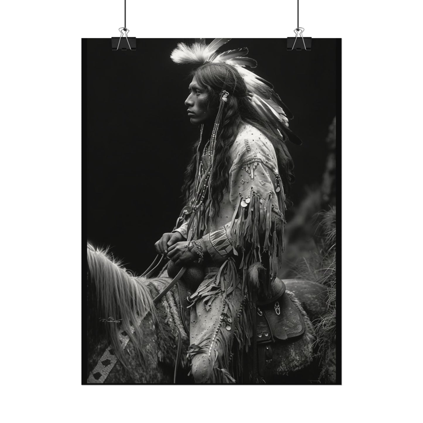 Ghost Rider – Western Textured Watercolor Matte Posters