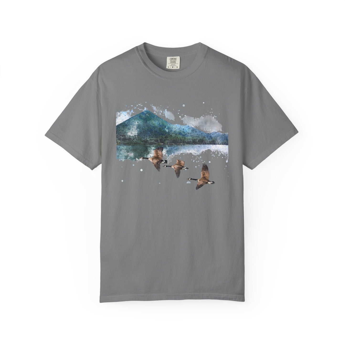 Geese Wildlife Adventure Tee Unisex Garment-Dyed T-shirt, Boho Nature Tee, Camping Shirt, Adventure Apparel, Gift for Wilderness Lovers