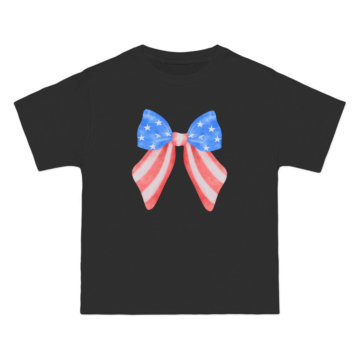 American Flag Bow Patriotic T-Shirt | America 1776 Design, Fourth of July Shirt, Independence Day Tee, Memorial Day Top, Gift for Veterans