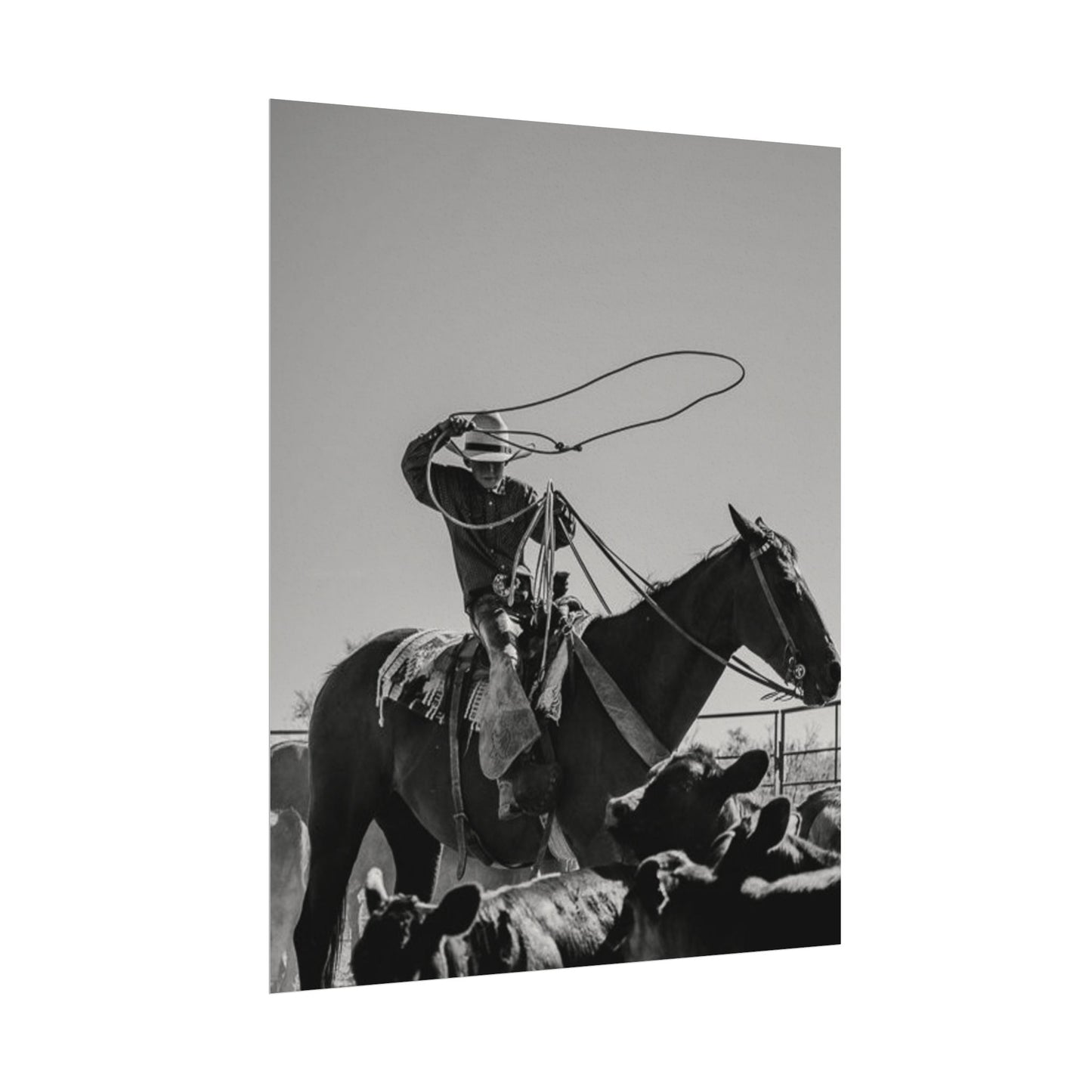 Cowboy Up – Western Textured Watercolor Matte Posters