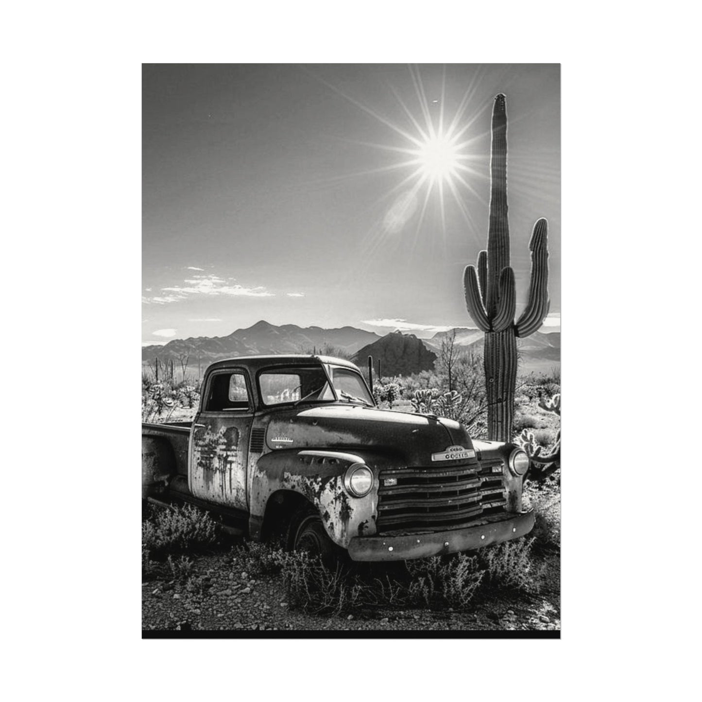 Deserted Wasteland – Western Textured Watercolor Matte Posters