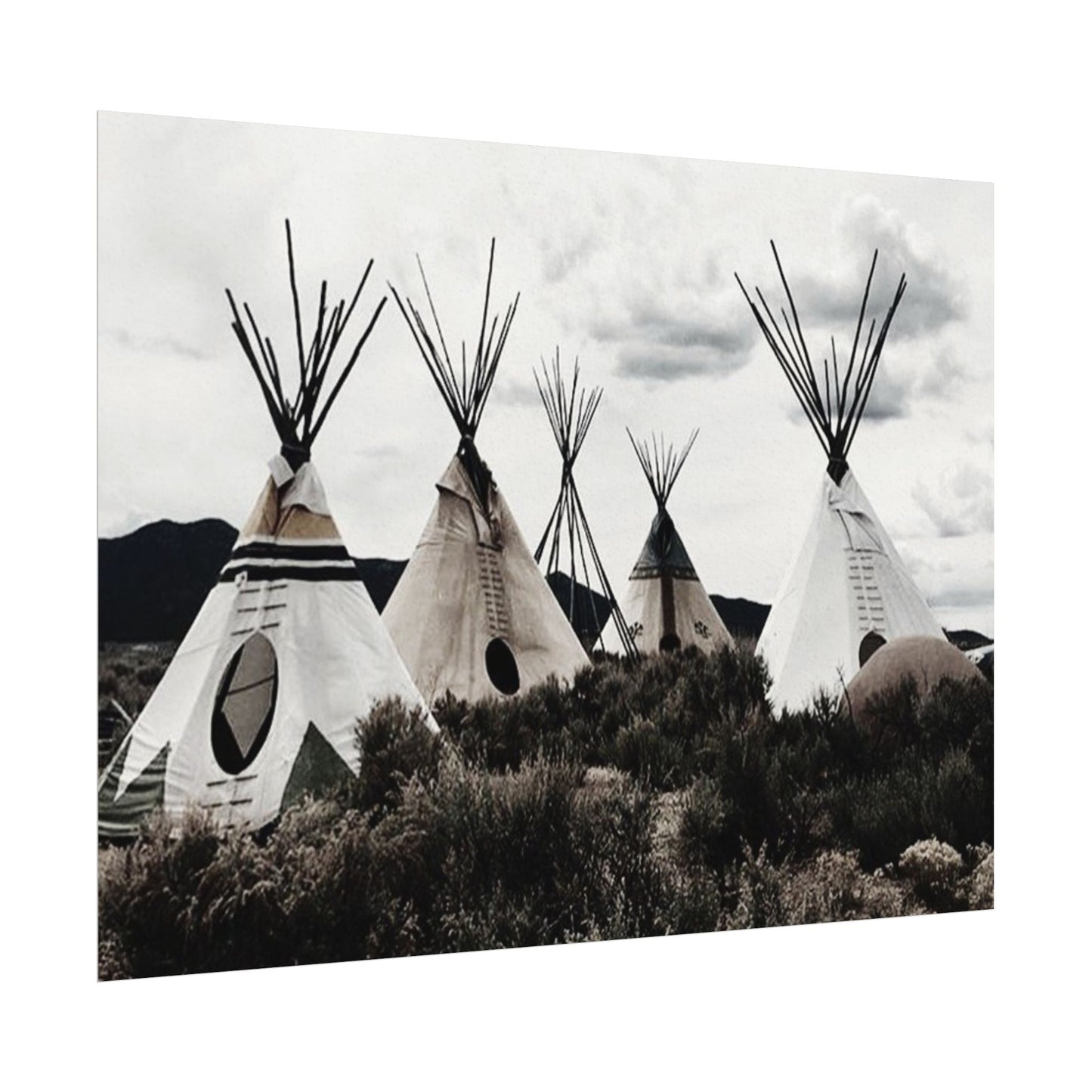 Echos Of The Plains– Western Textured Watercolor Matte Posters