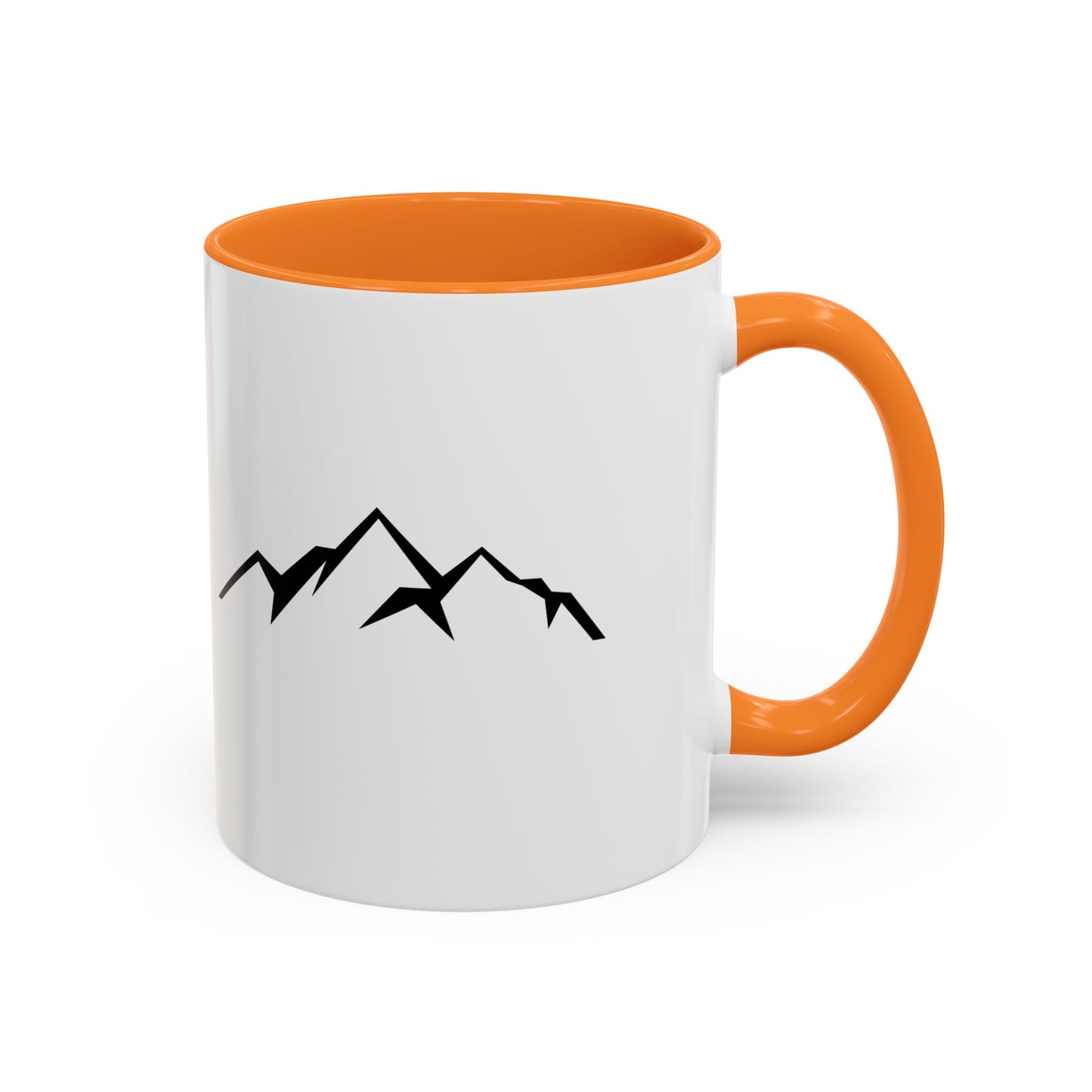 Mountain Range Black Handle Mug, Colorful Coffee Cup, Gift for Adventurers, Hiking Lover's Mug, Customizable Tea Mug, Perfect for Morning