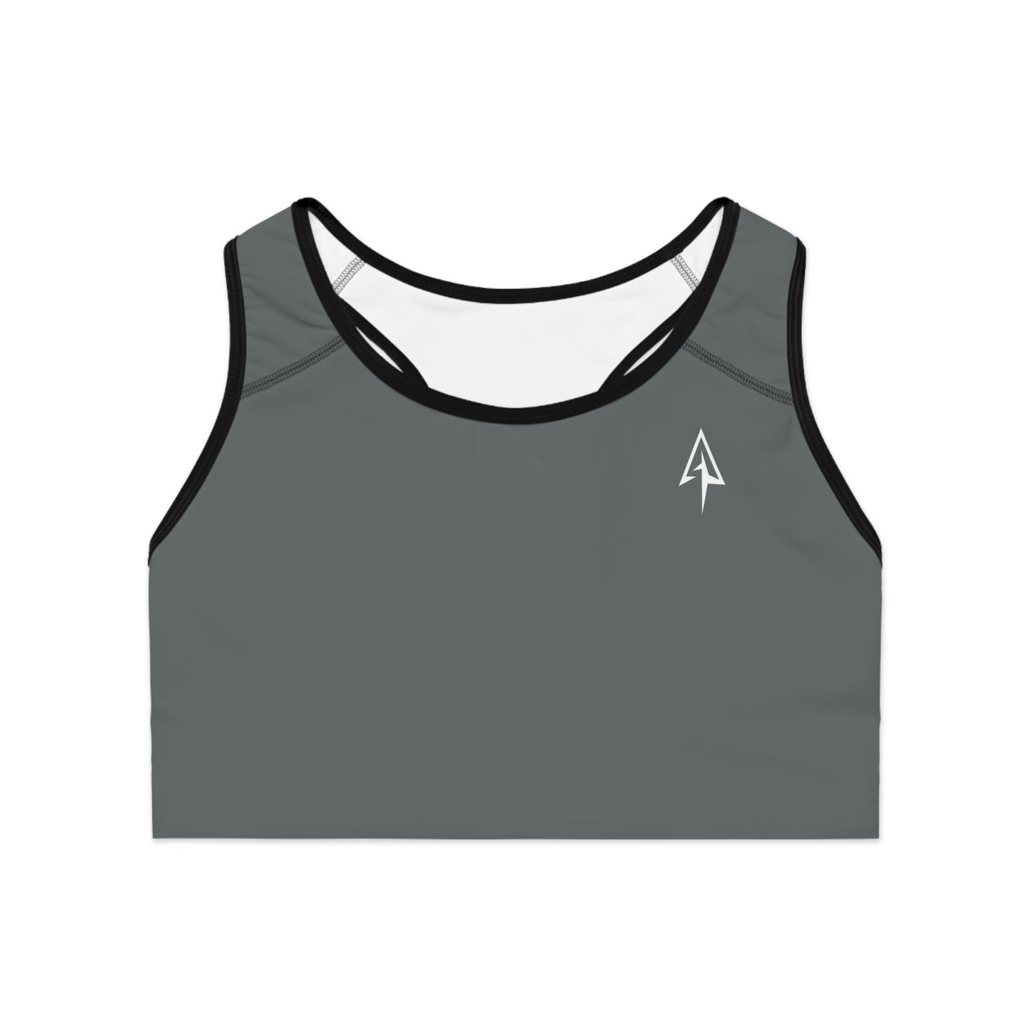 Arrow Ridge Gray Stylish Sports Bra for Active Women, Workout Top, Gym Essential, Fitness Apparel, Athleisure Wear, Yoga Gear