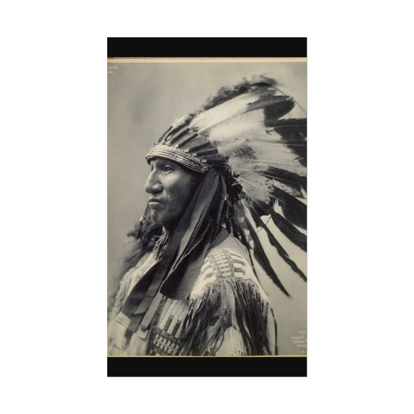 Black Rock Sioux – Western Textured Watercolor Matte Posters