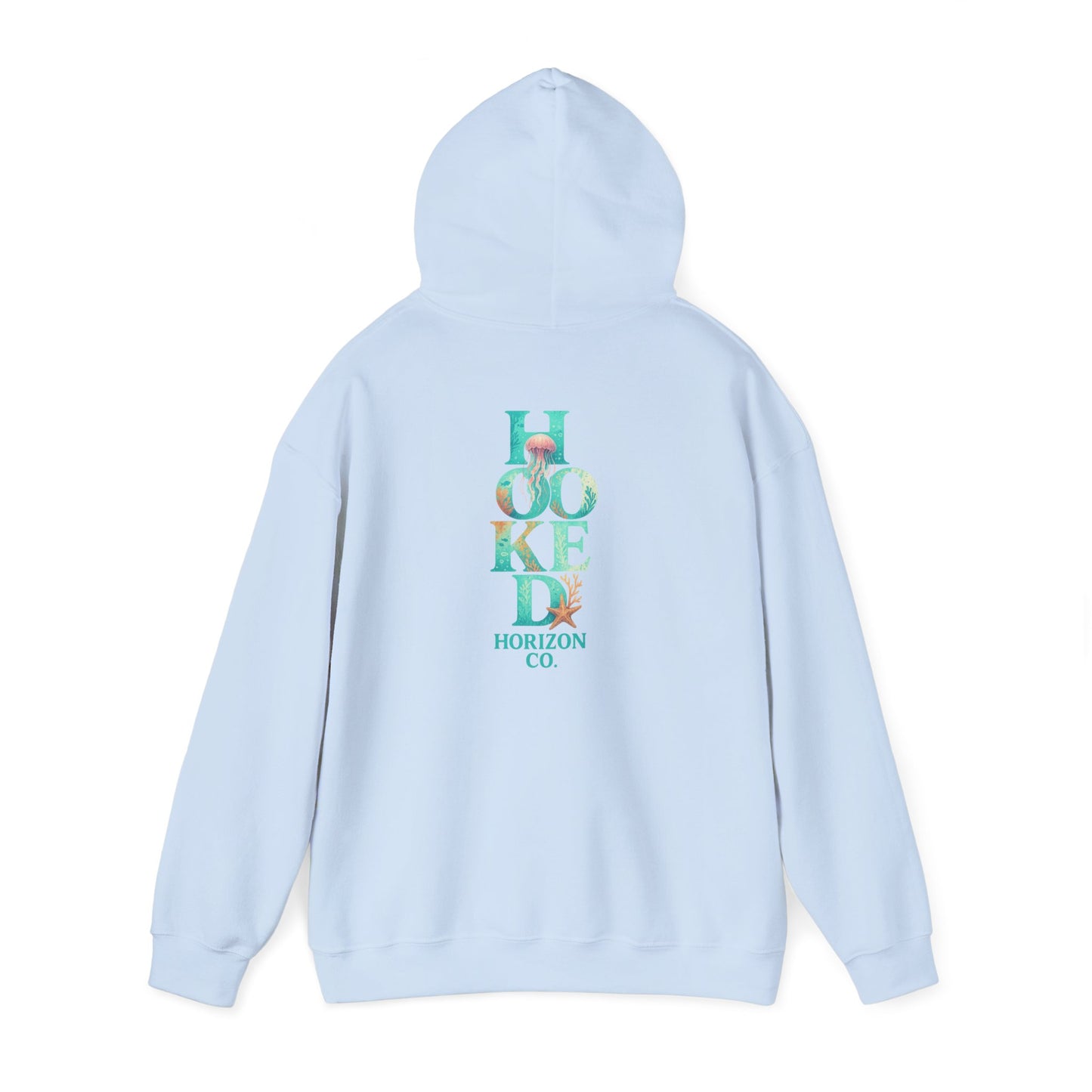 Neon Turtle Deep Drift Hooked Horizon Co. Unisex Heavy Blend™ Hooded Sweatshirt