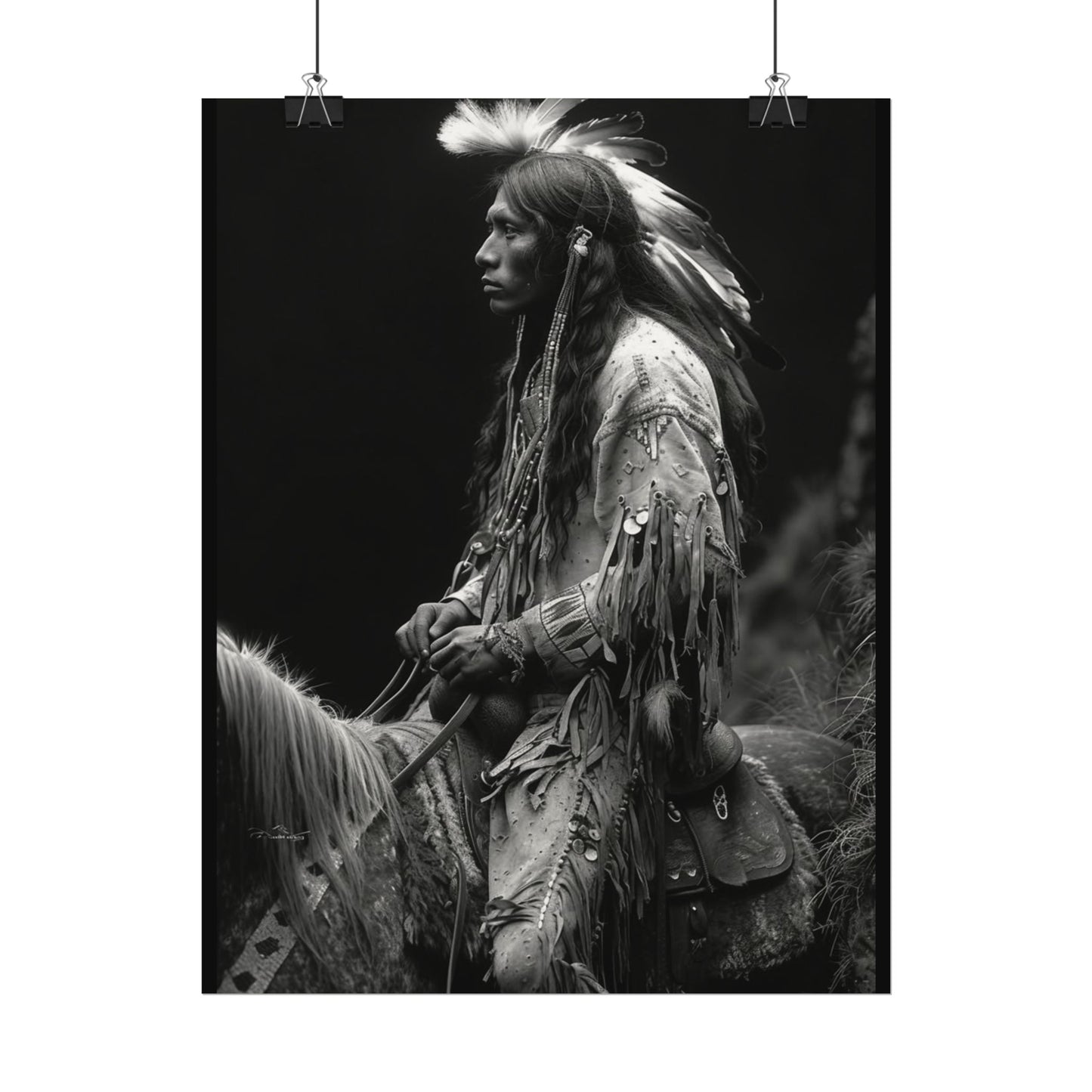 Ghost Rider – Western Textured Watercolor Matte Posters