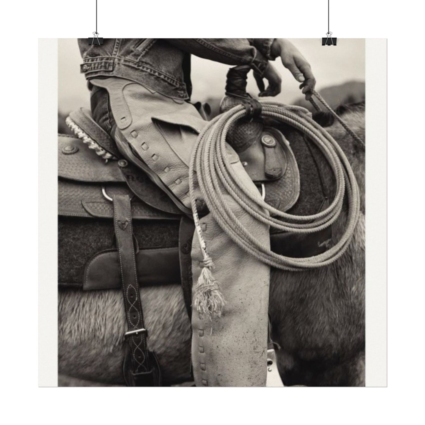 Back In The Saddle – Western Textured Watercolor Matte Posters