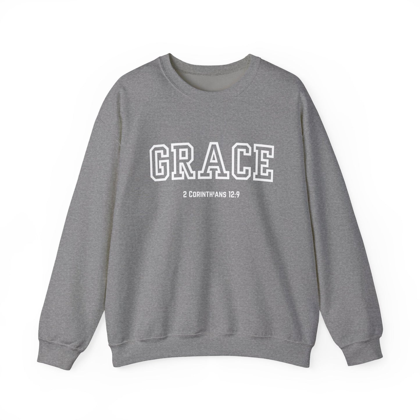 Grace Crewneck Sweatshirt - Comfort in Faith, Unisex Gift, Spiritual Apparel, Inspirational Fashion, Cozy Christian Sweatshirt