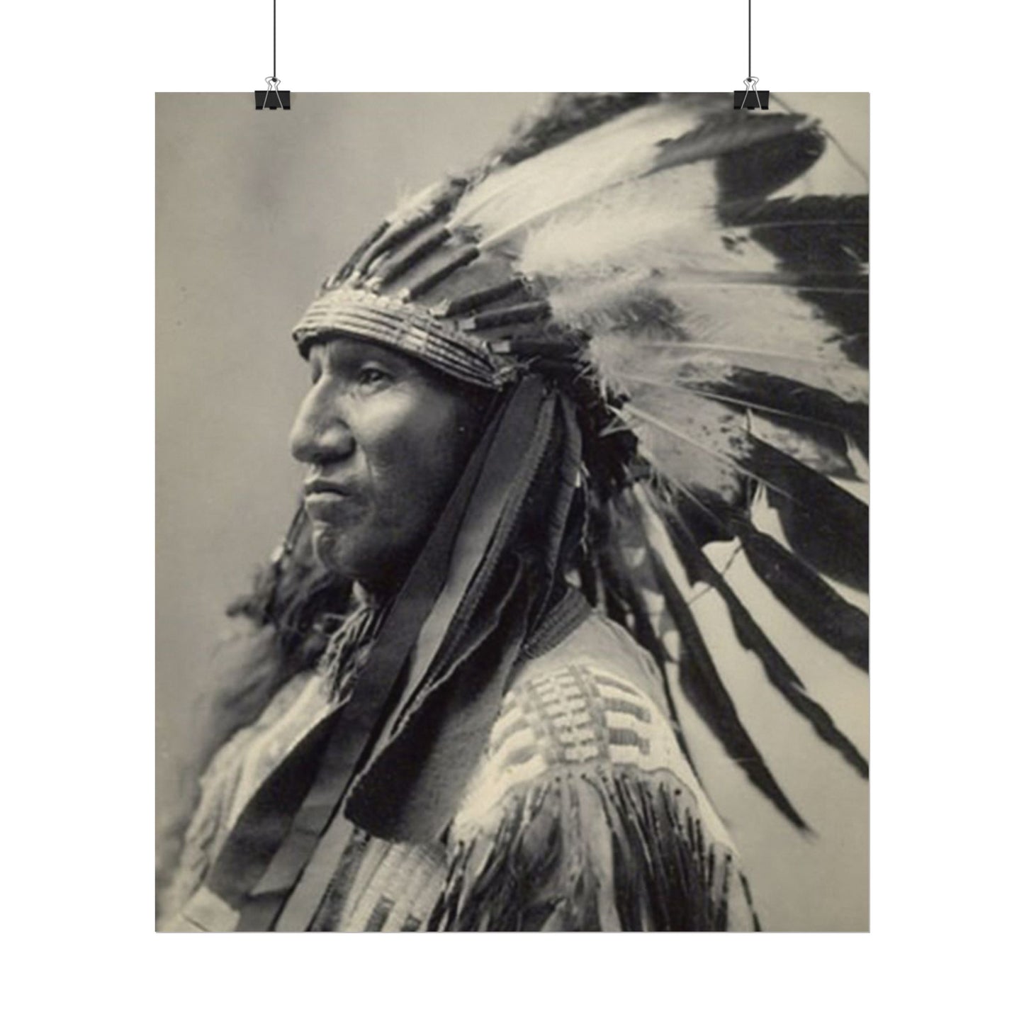 Black Rock Sioux – Western Textured Watercolor Matte Posters