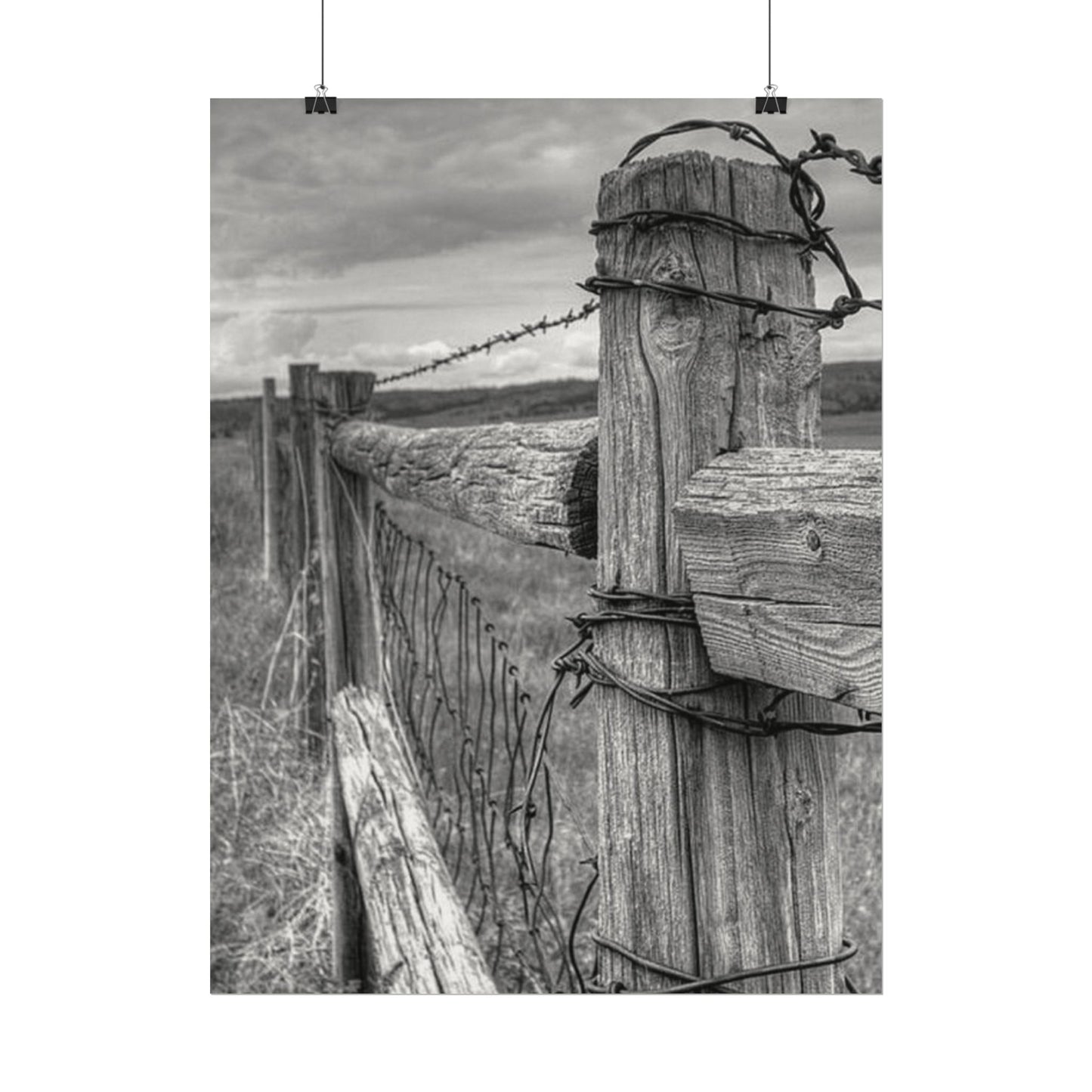 What Lies Between Frontiers– Western Textured Watercolor Matte Posters