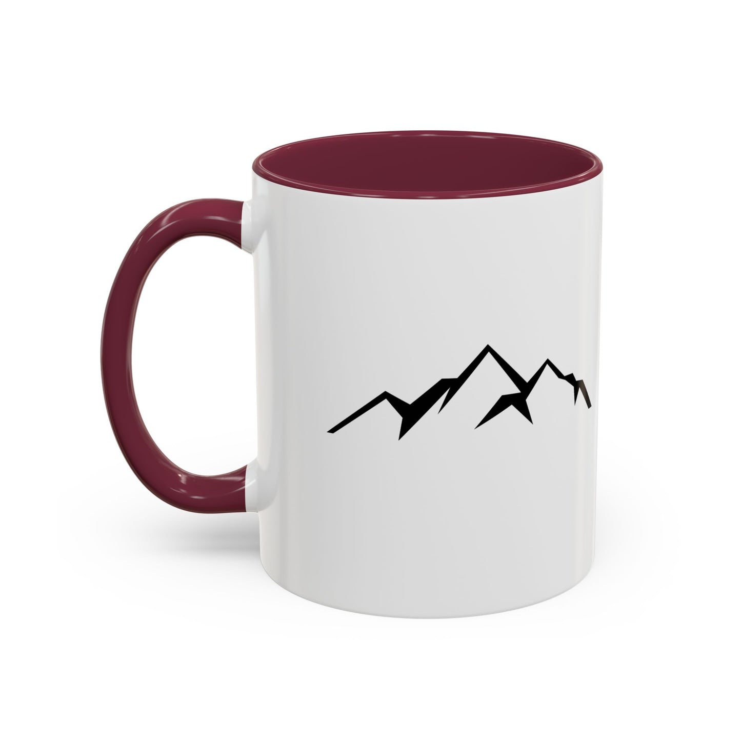 Mountain Range Black Handle Mug, Colorful Coffee Cup, Gift for Adventurers, Hiking Lover's Mug, Customizable Tea Mug, Perfect for Morning