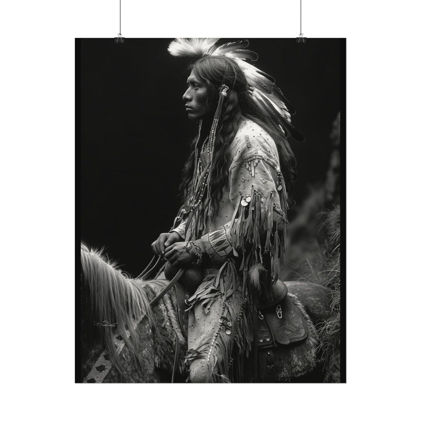 Ghost Rider – Western Textured Watercolor Matte Posters