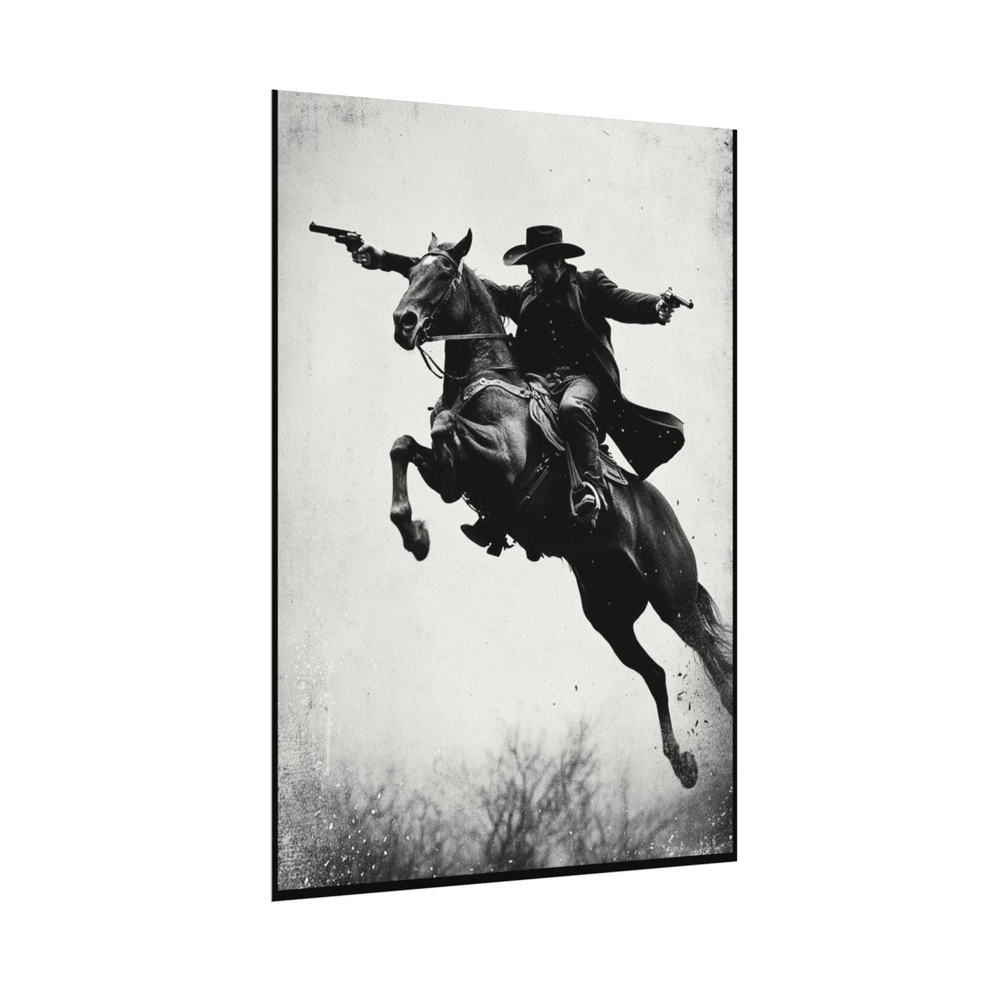 High Noon Pistols  – Western Textured Watercolor Matte Posters
