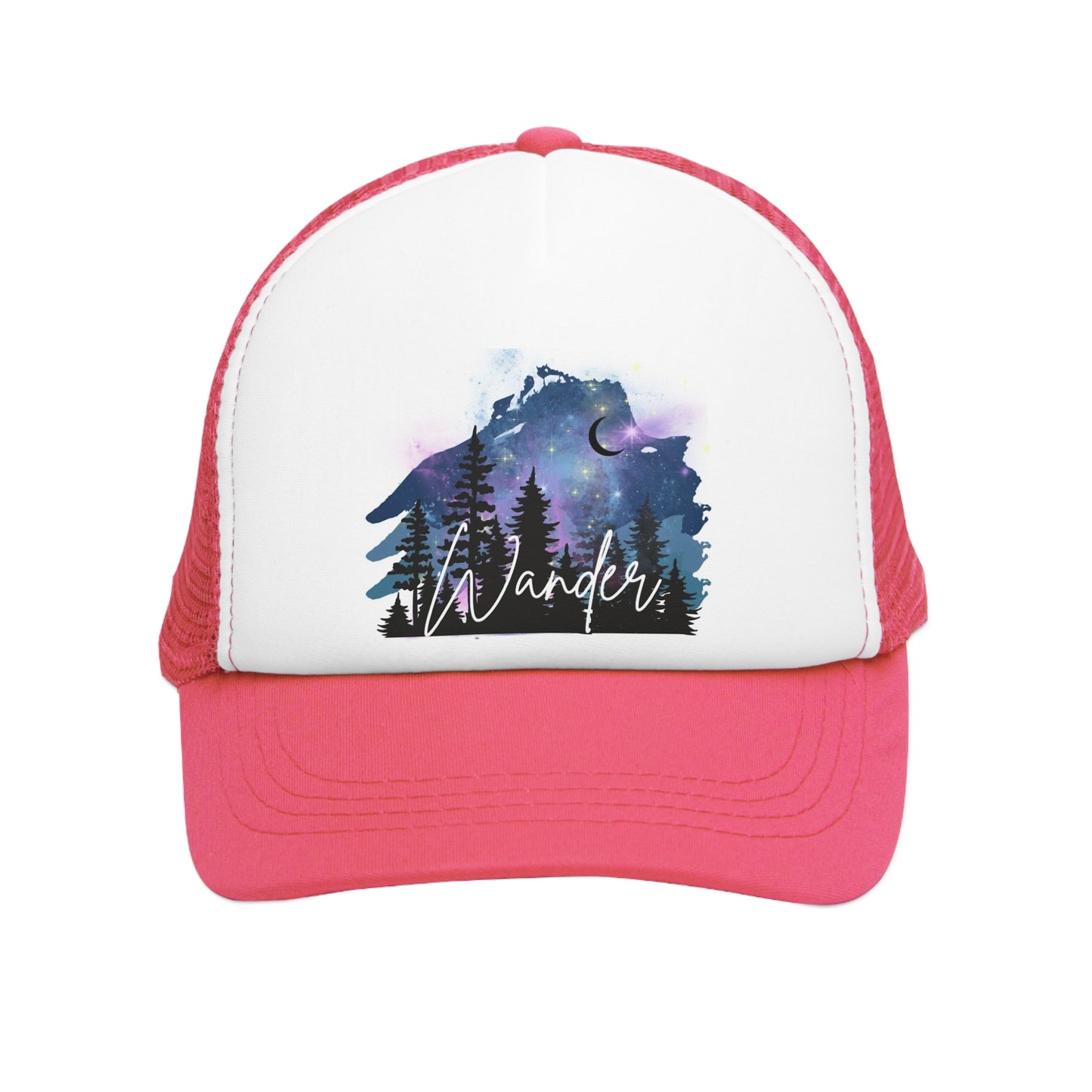 Wander Galaxy & Forrest Hat, Retro Trucker Hat, Angler Gifts , Outdoor Accessory, Beer Lover Gift, Summer BBQ Essential
