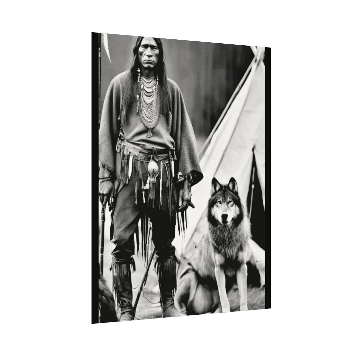 Mans Best Friend – Western Textured Watercolor Matte Posters
