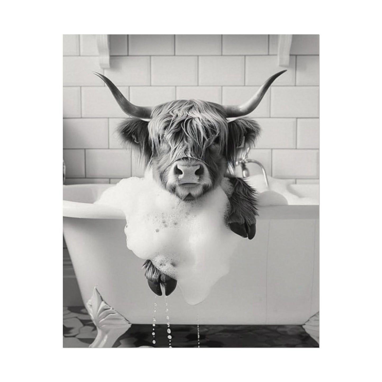 Hoofs & Suds – Western Textured Watercolor Matte Posters