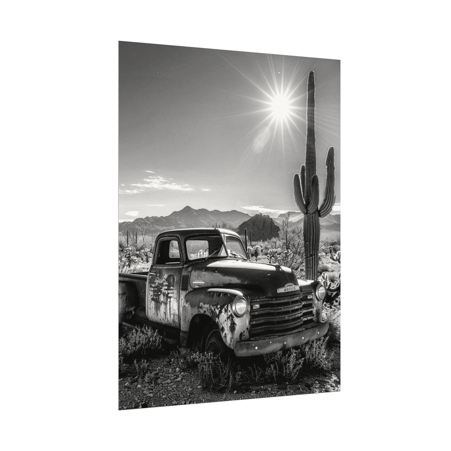 Deserted Wasteland – Western Textured Watercolor Matte Posters