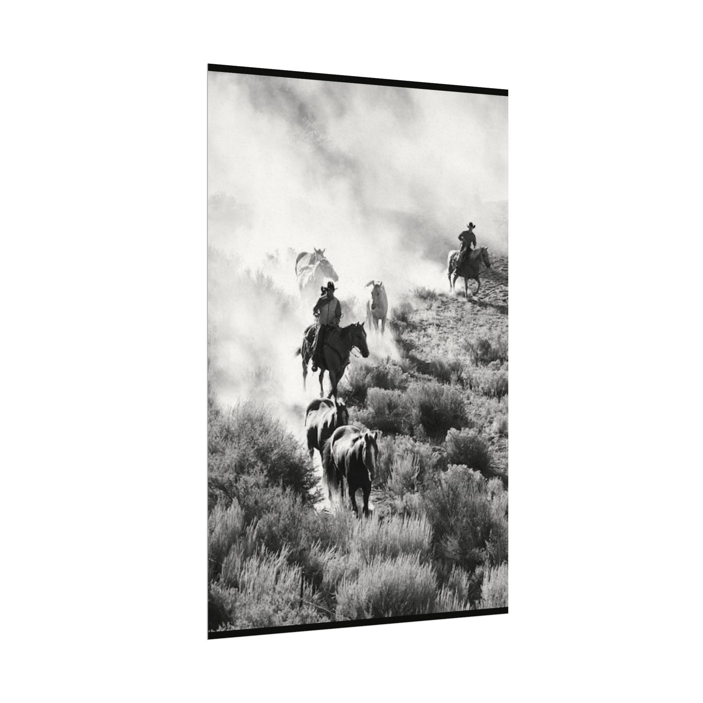The Dusty Range – Western Textured Watercolor Matte Posters