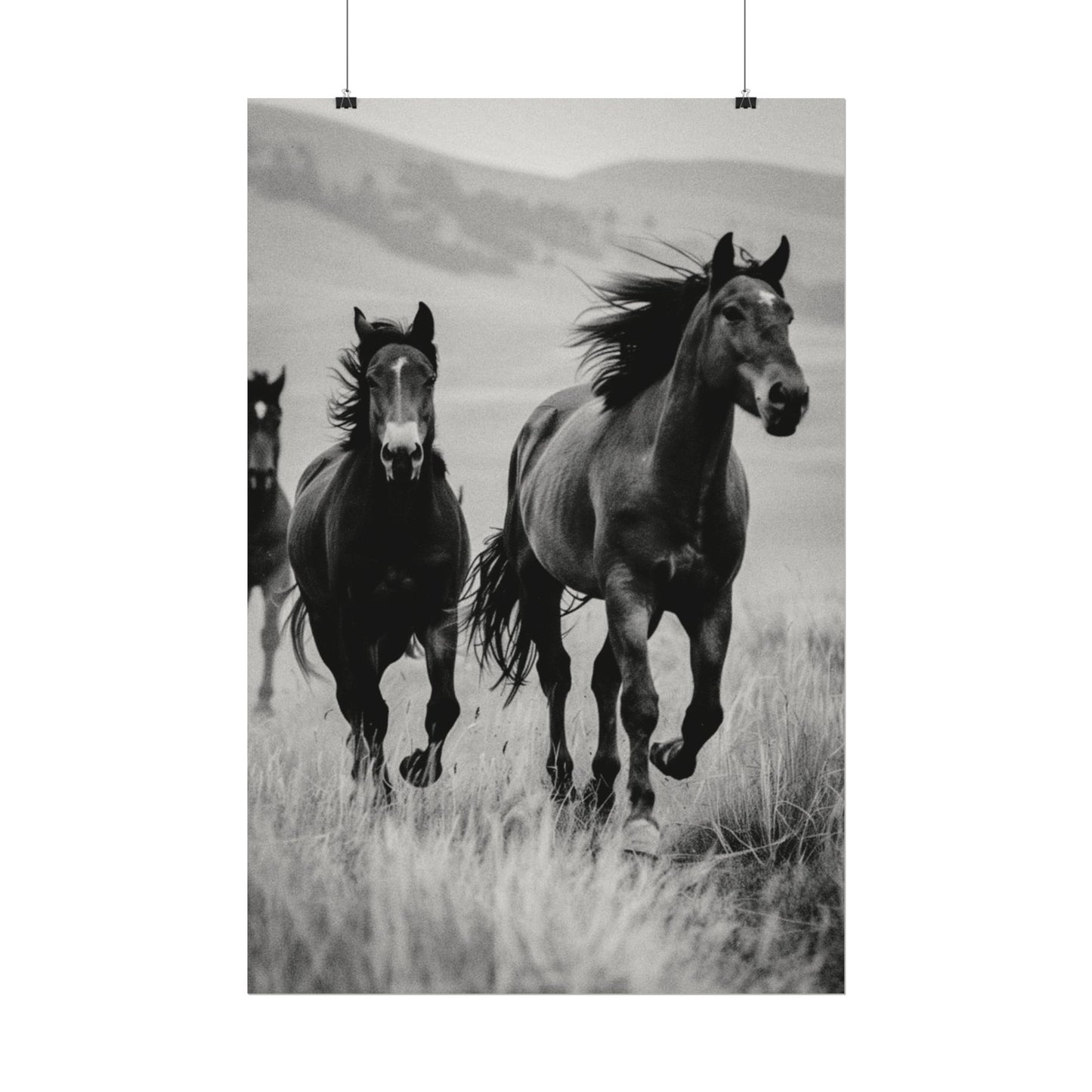 Running With Focus – Western Textured Watercolor Matte Posters