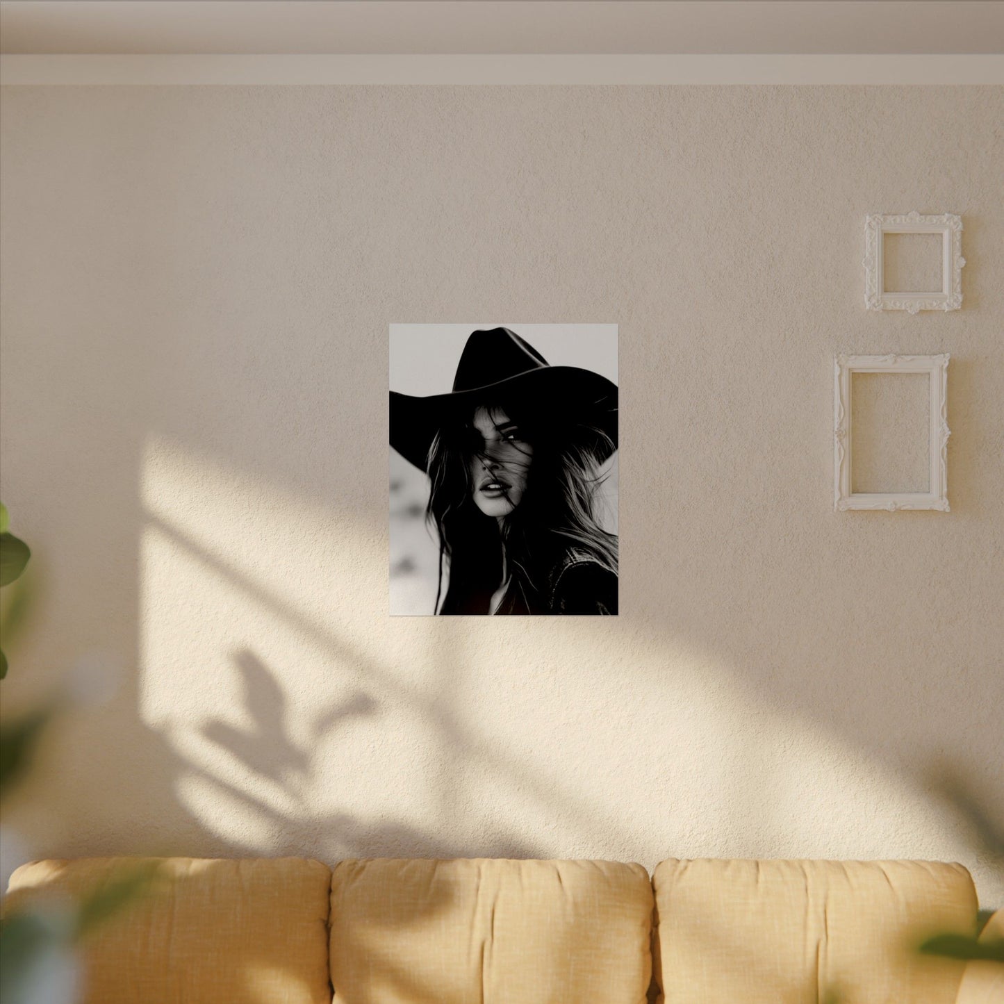 Smoldering Gaze – Western Textured Watercolor Matte Posters