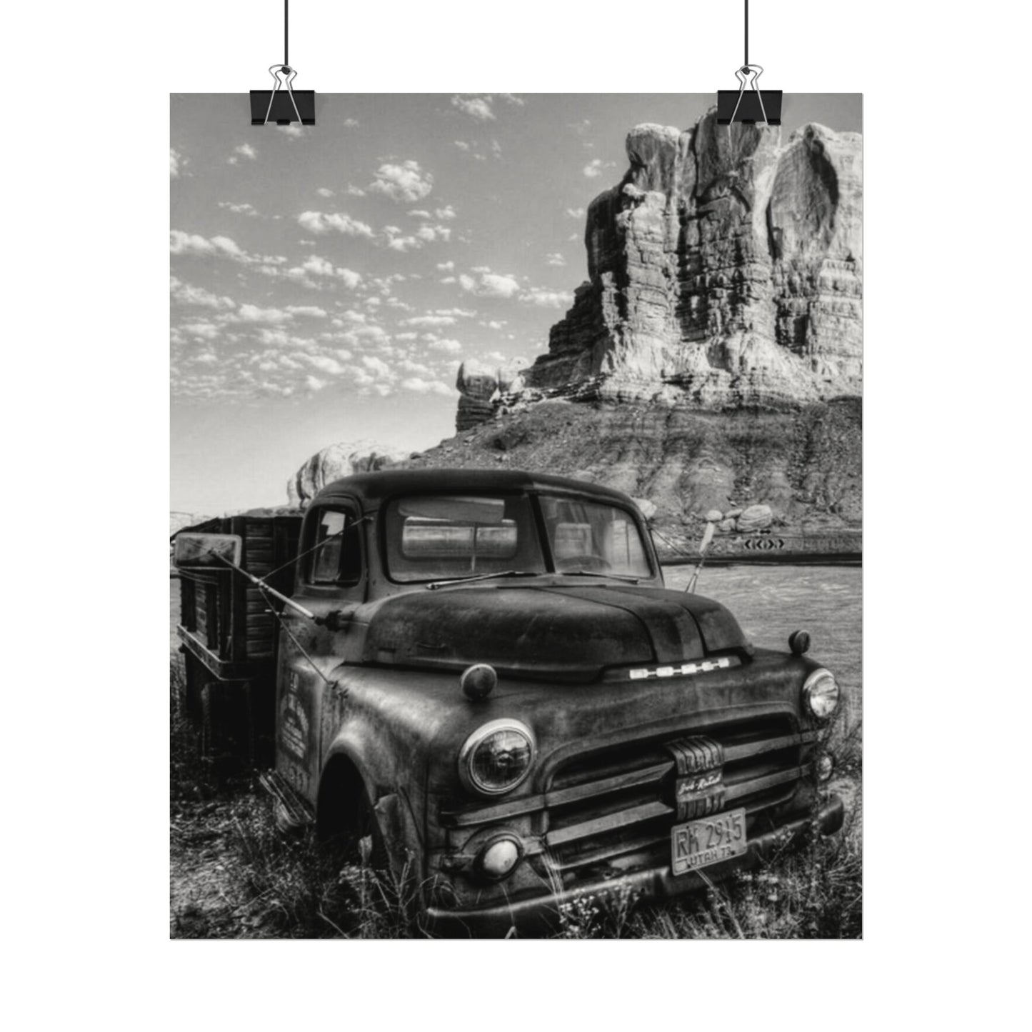 Rust & Wreckage – Western Textured Watercolor Matte Posters