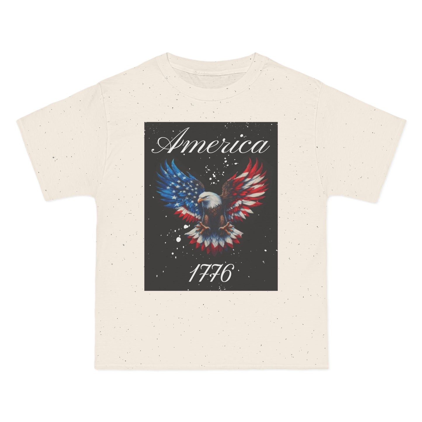 American Eagle Paint Splatter in White Patriot T-Shirt | America 1776 Design, Fourth of July Shirt, Independence Day Tee, Memorial Day Top, Gift for Veterans