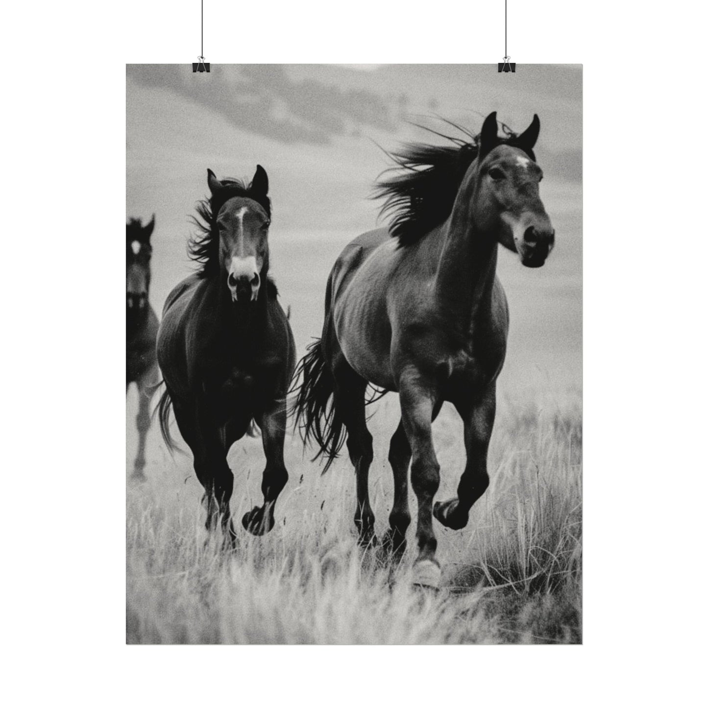 Running With Focus – Western Textured Watercolor Matte Posters