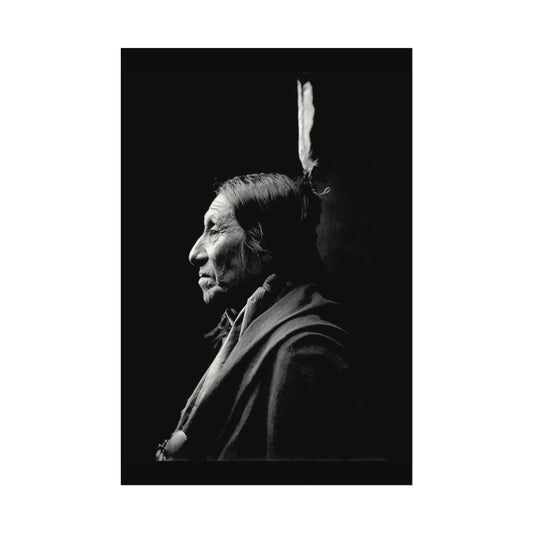 Silent Wisdom – Western Textured Watercolor Matte Posters