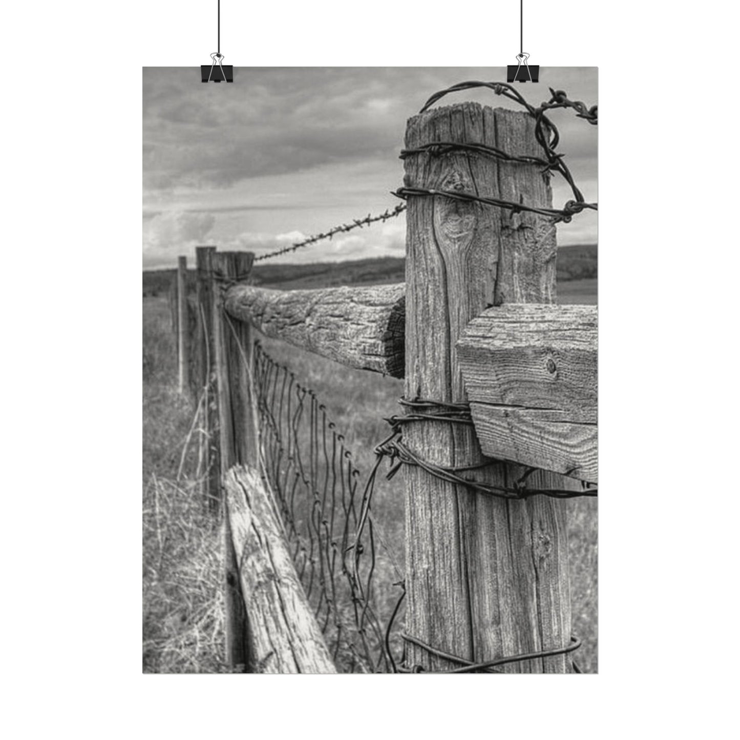 What Lies Between Frontiers– Western Textured Watercolor Matte Posters