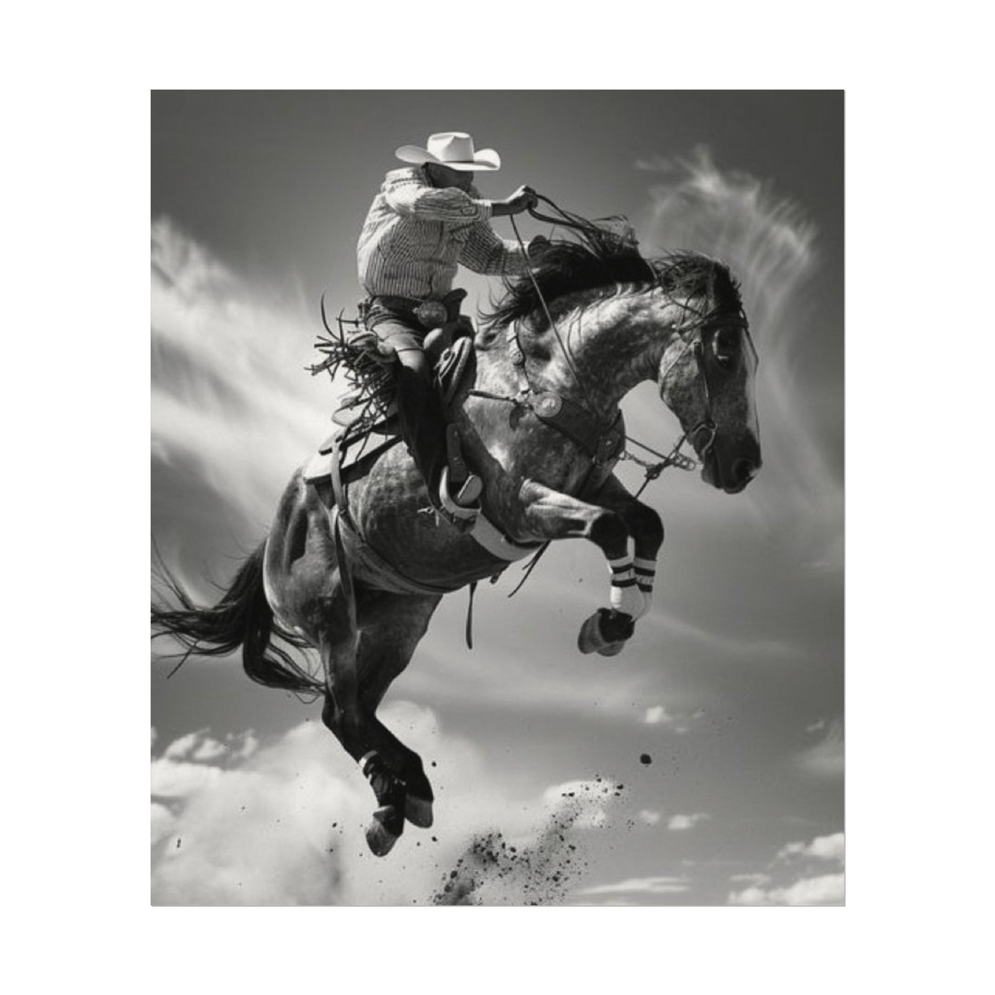 Rolling Thunder – Western Textured Watercolor Matte Posters