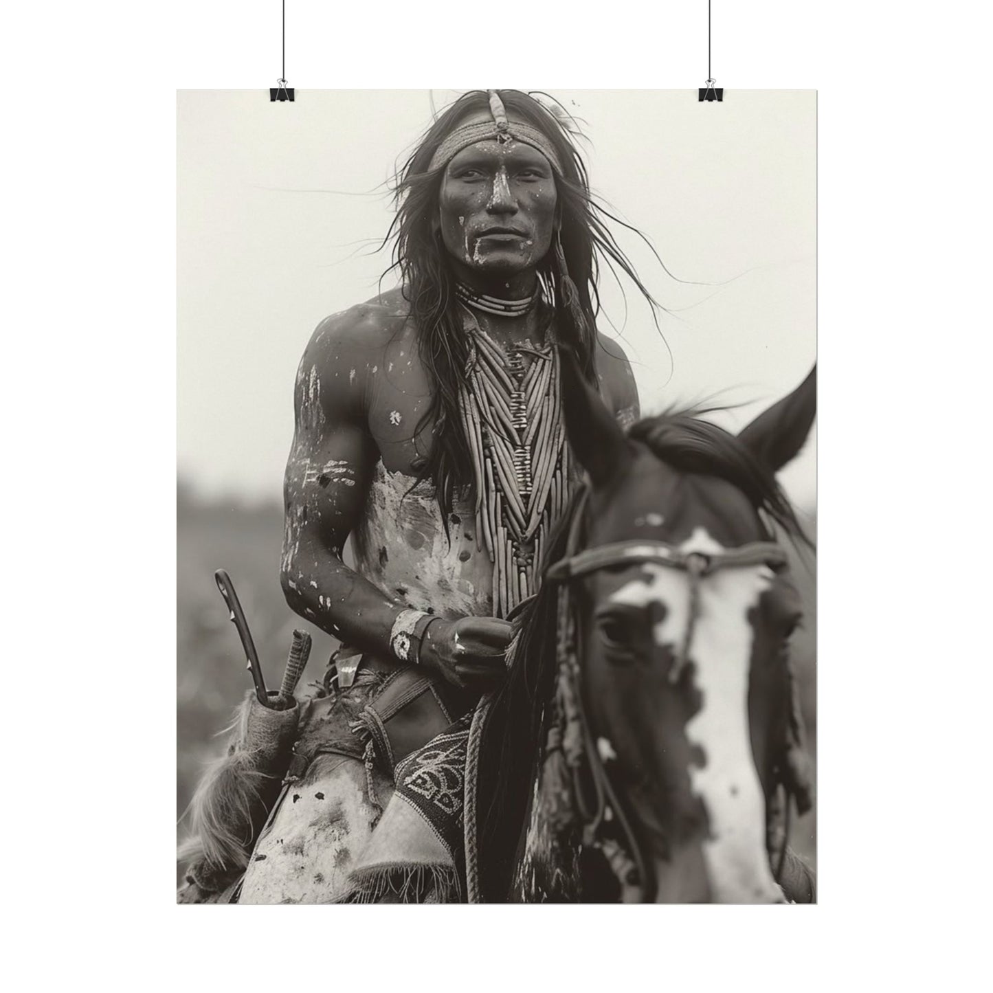 Spirit In The Saddle– Western Textured Watercolor Matte Posters