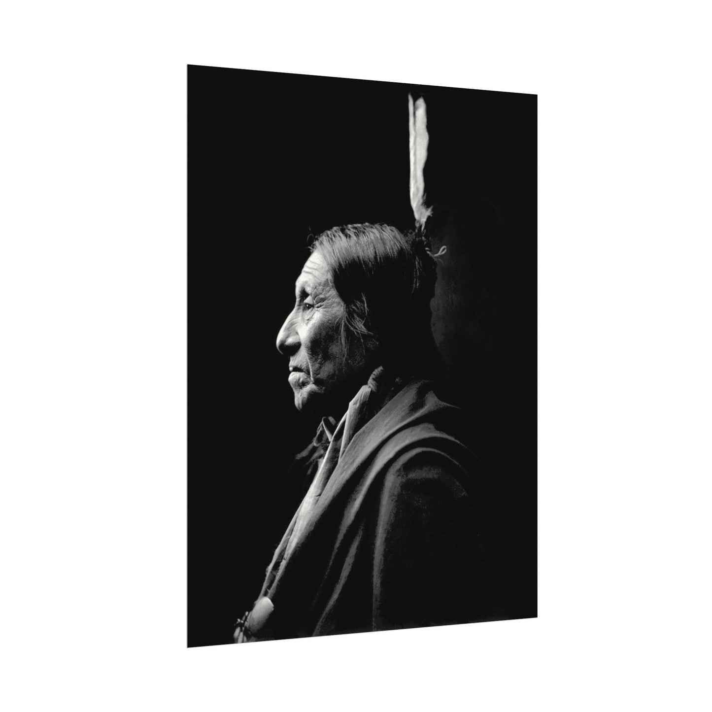 Silent Wisdom – Western Textured Watercolor Matte Posters