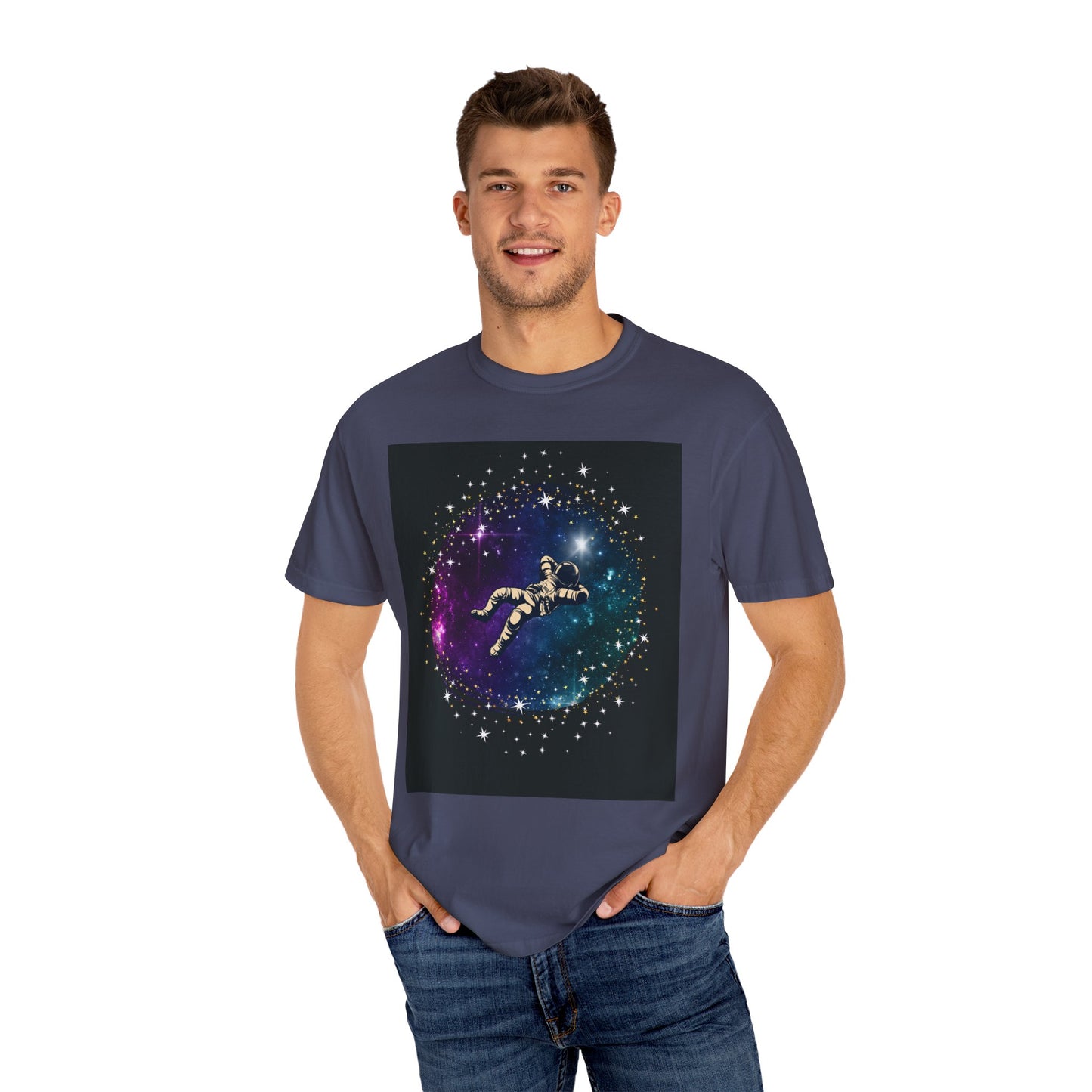 No Gravity Astronaut Graphic T-Shirt, Space Lover Tee, Unisex Casual Wear, Gift for Astronomy Enthusiasts, Cool Space Art Shirt