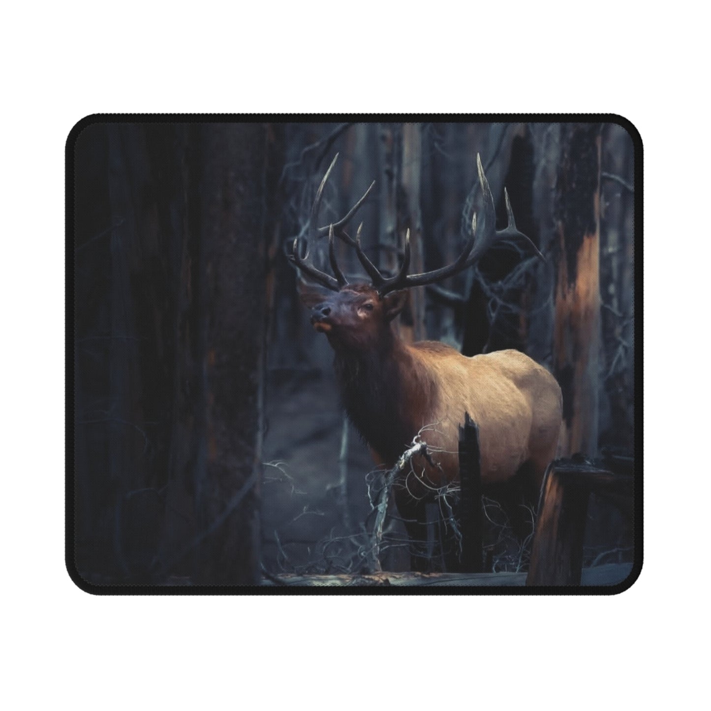 Elk Non-Slip Gaming Mouse Pad, Computer Accessories, Gamer Gift, Desk Decor, Unique Mouse Mat, Animal Lover Gift