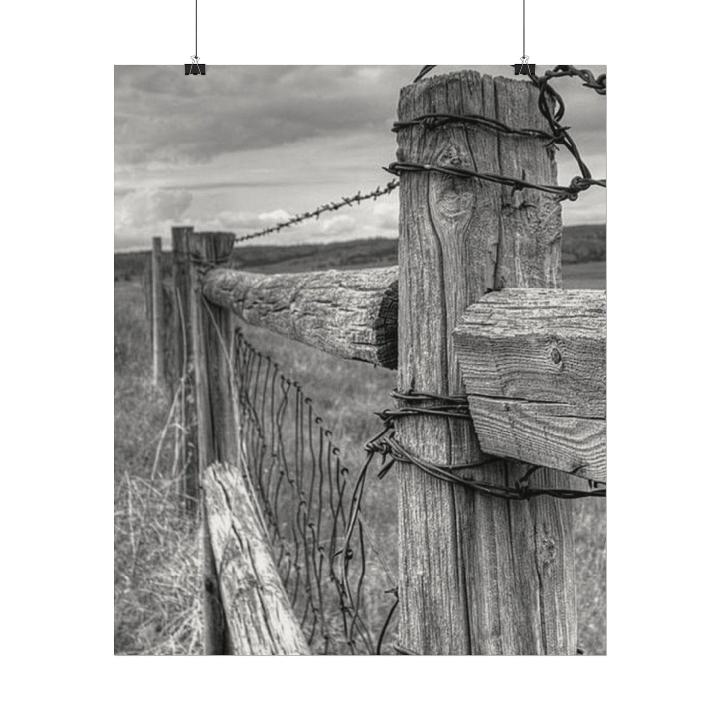 What Lies Between Frontiers– Western Textured Watercolor Matte Posters