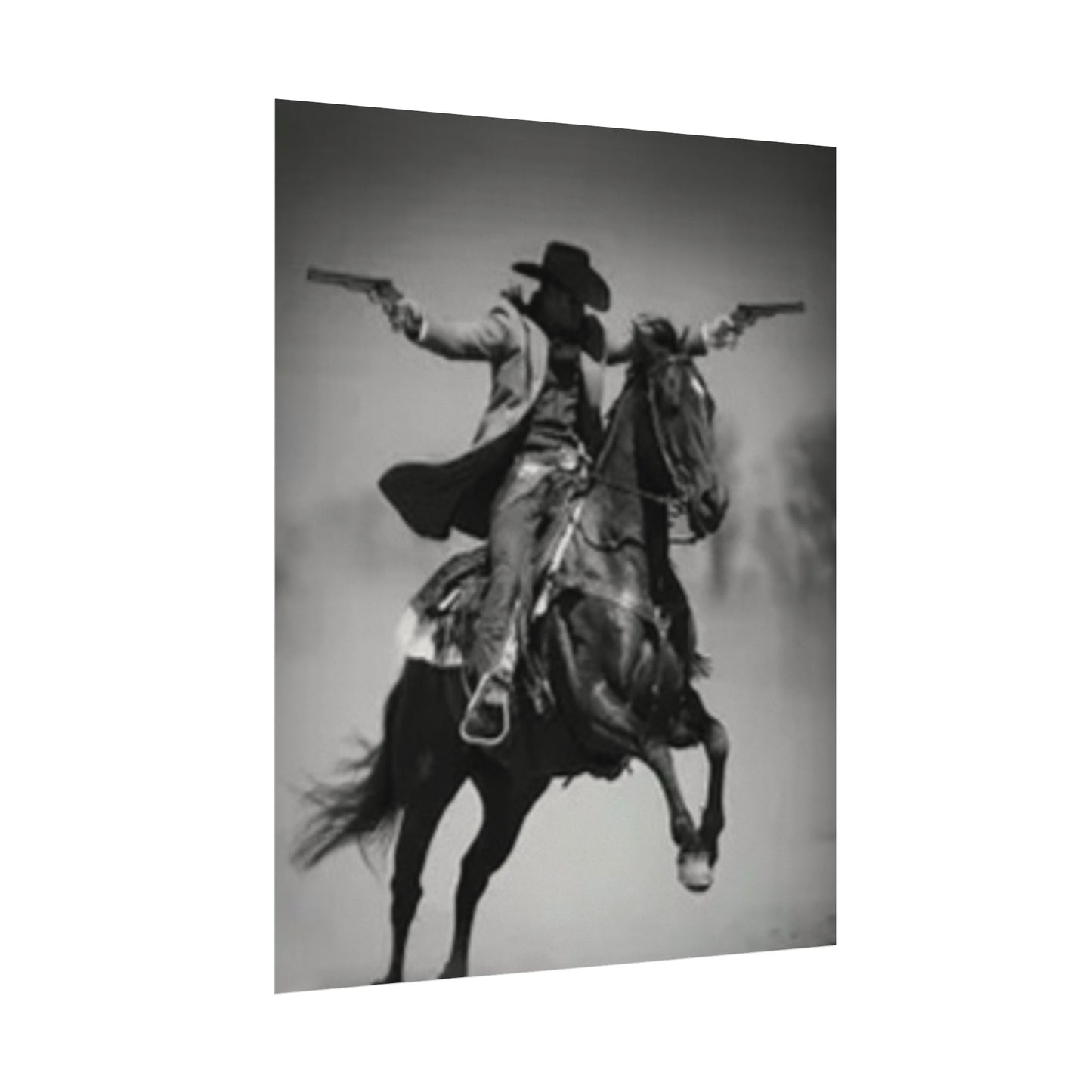Smoke & Spurs – Western Textured Watercolor Matte Posters