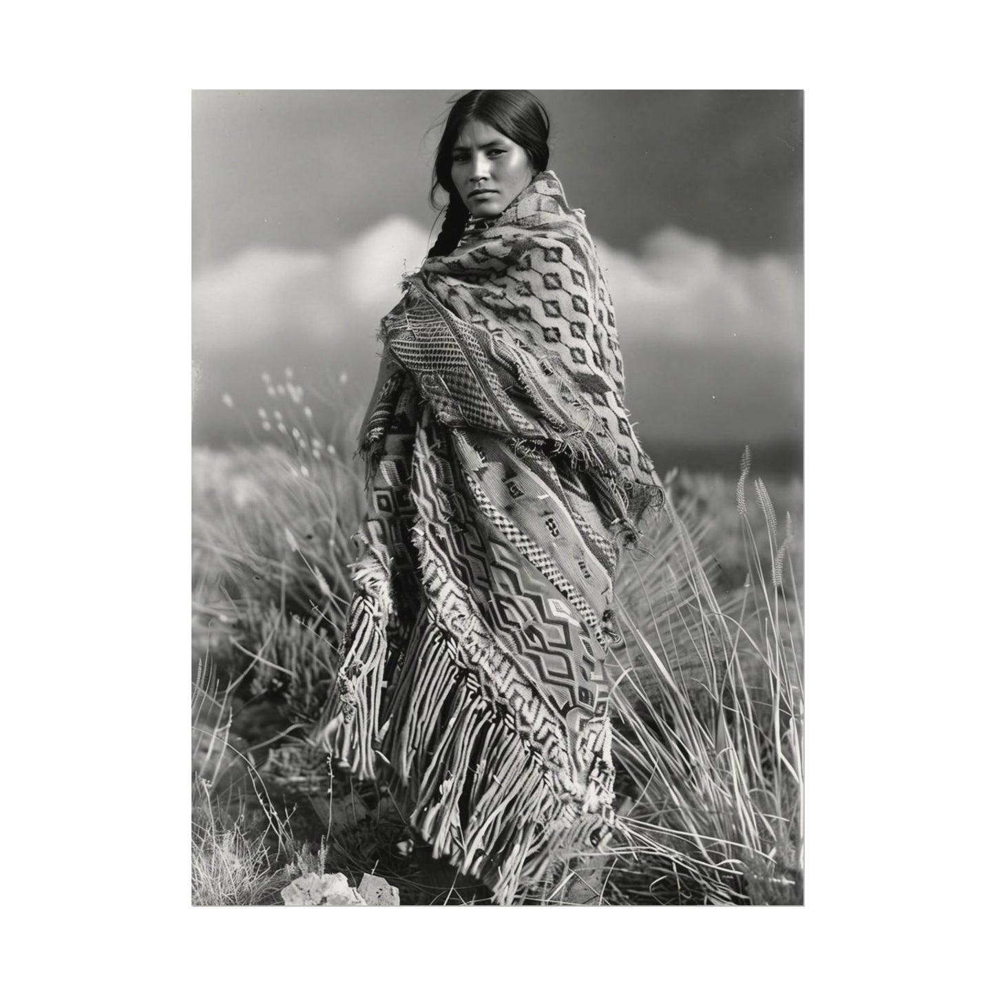 The Wind Calls Her By Name – Western Textured Watercolor Matte Posters