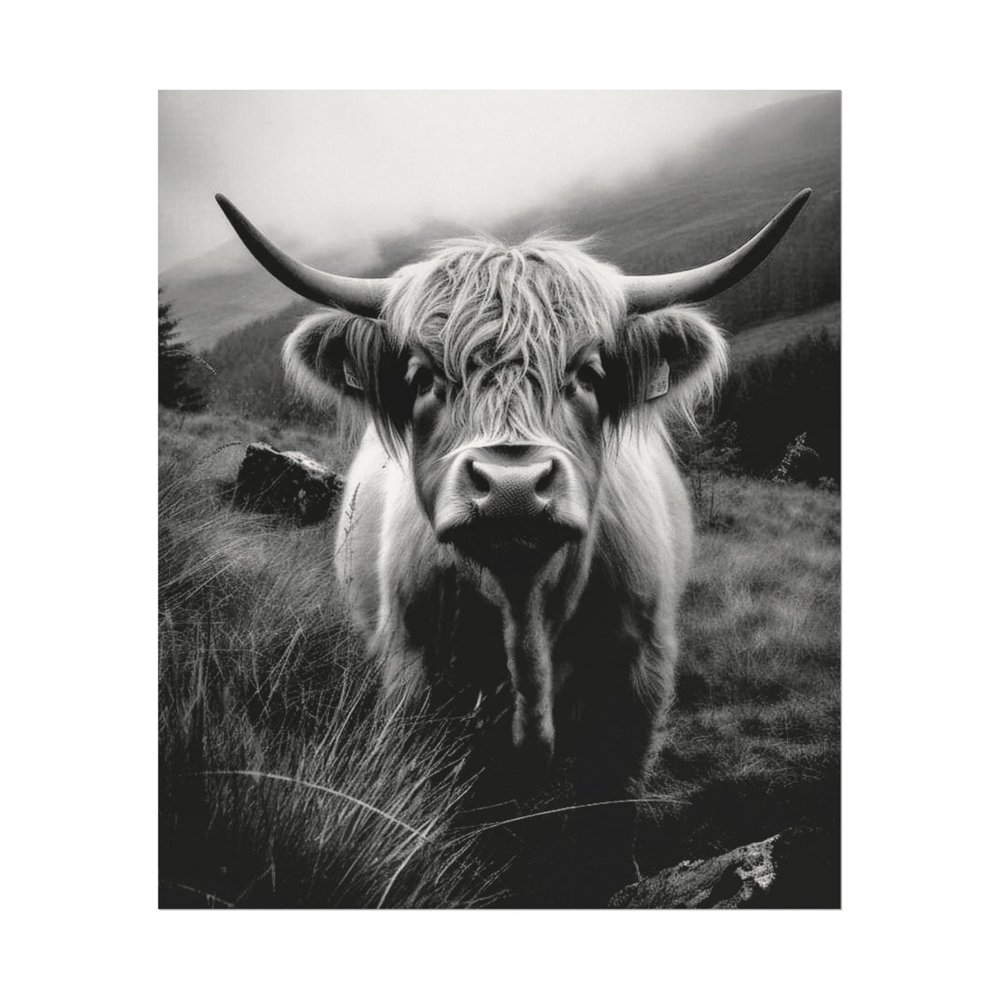 The Horned Guard – Western Textured Watercolor Matte Posters