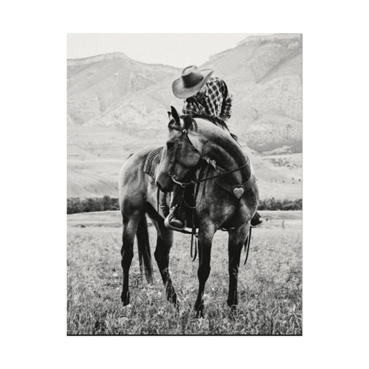 Love In The Saddle – Western Textured Watercolor Matte Posters