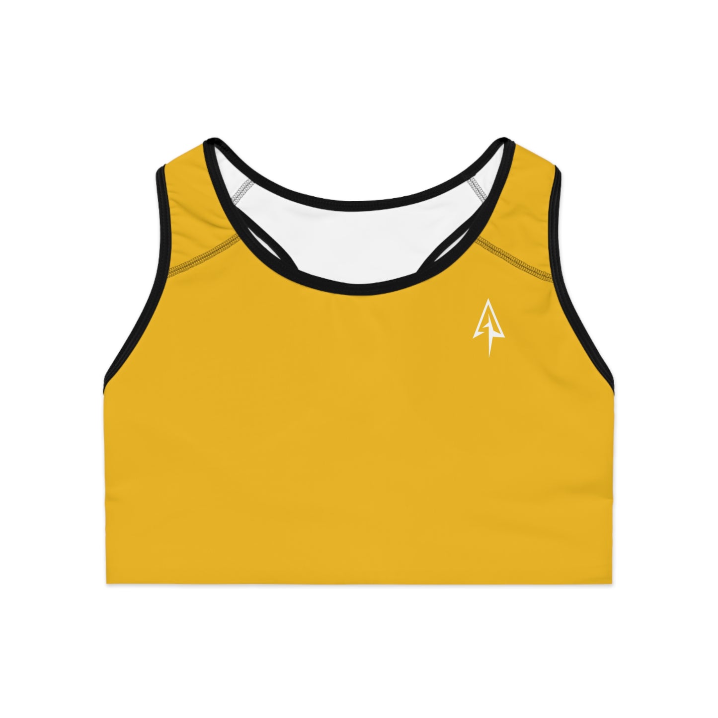 Arrow Ridge Golden Yellow Stylish Sports Bra for Active Women, Workout Top, Gym Essential, Fitness Apparel, Athleisure Wear, Yoga Gear